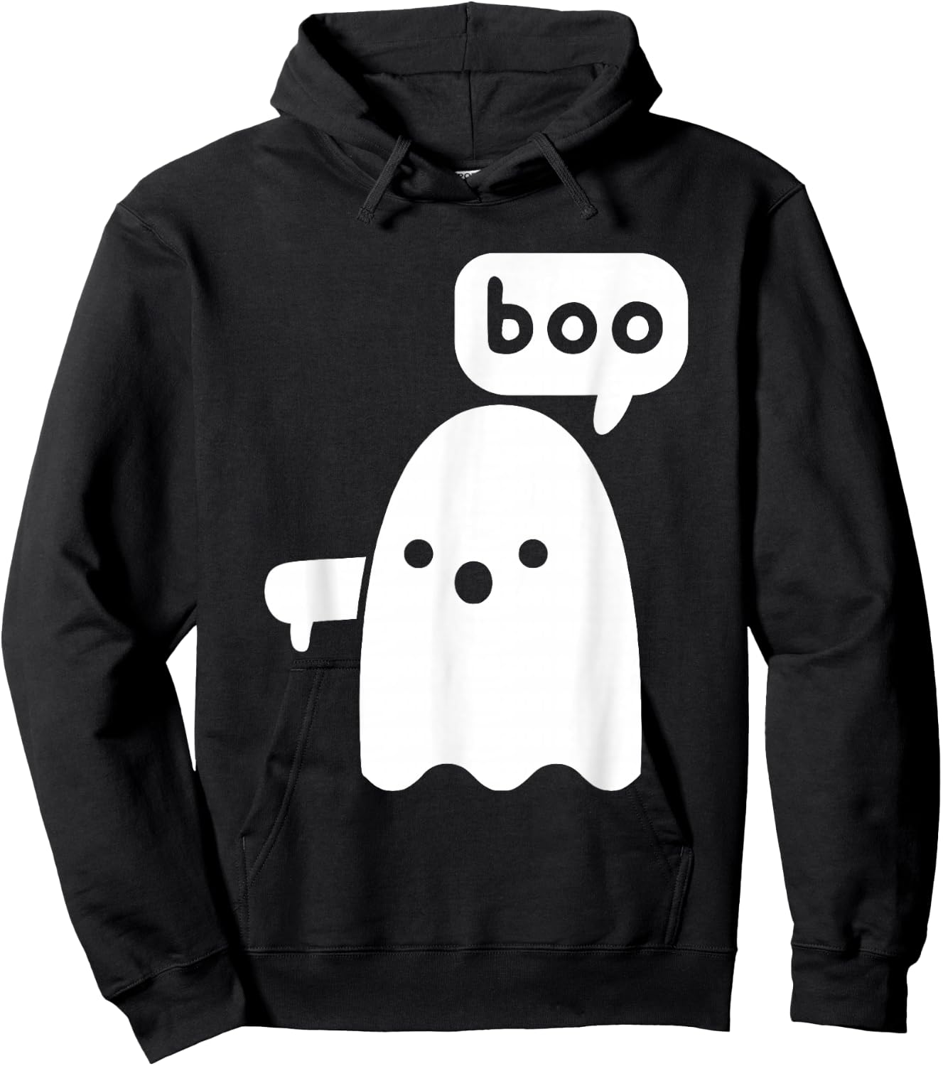 Thumbs Down Ghost Screaming Boo Disapproval Ghost halloween Hoodie - Hoodie | Black