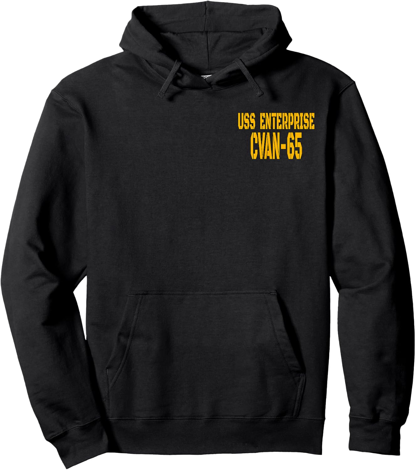 USS Enterprise CVAN-65 Aircraft Carrier Veterans Front&Back Hoodie - Hoodie | Black