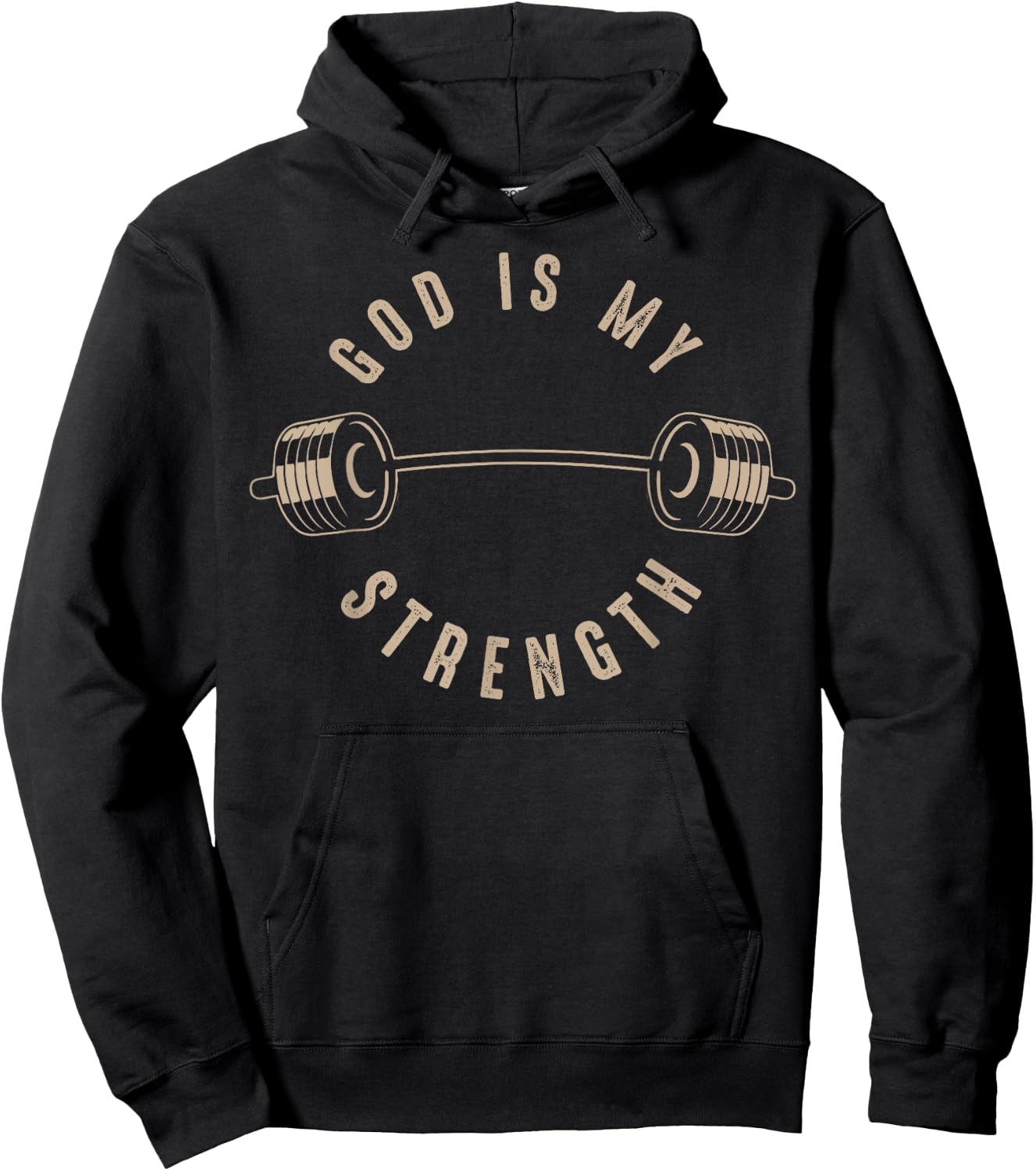God Is My Strength | Cute God Is Rock Funny Gym Gift Hoodie - Hoodie | Black