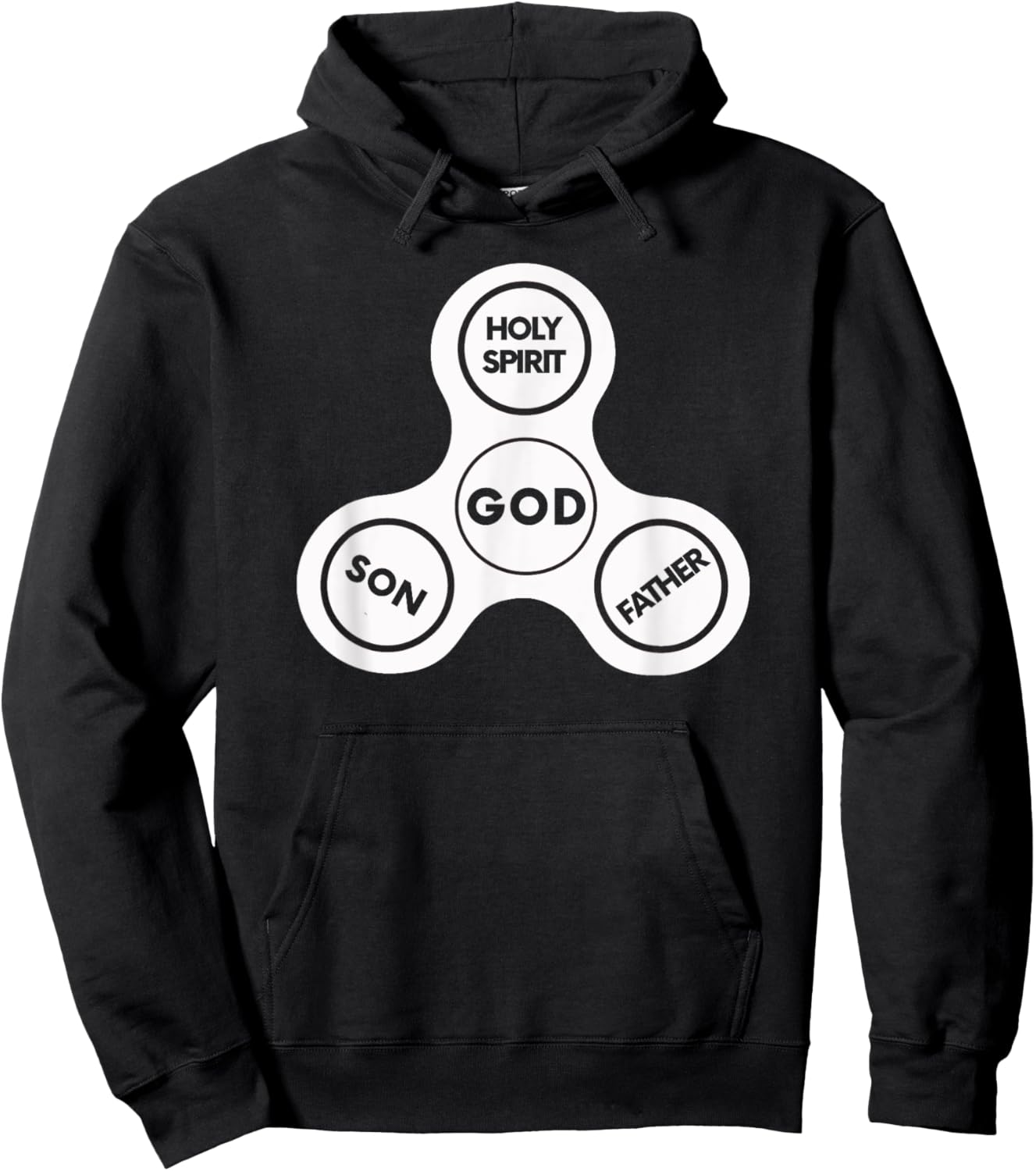 HOLY TRINITY Christian Fun Fidget Spinner God Bible Hoodie - Hoodie | Black