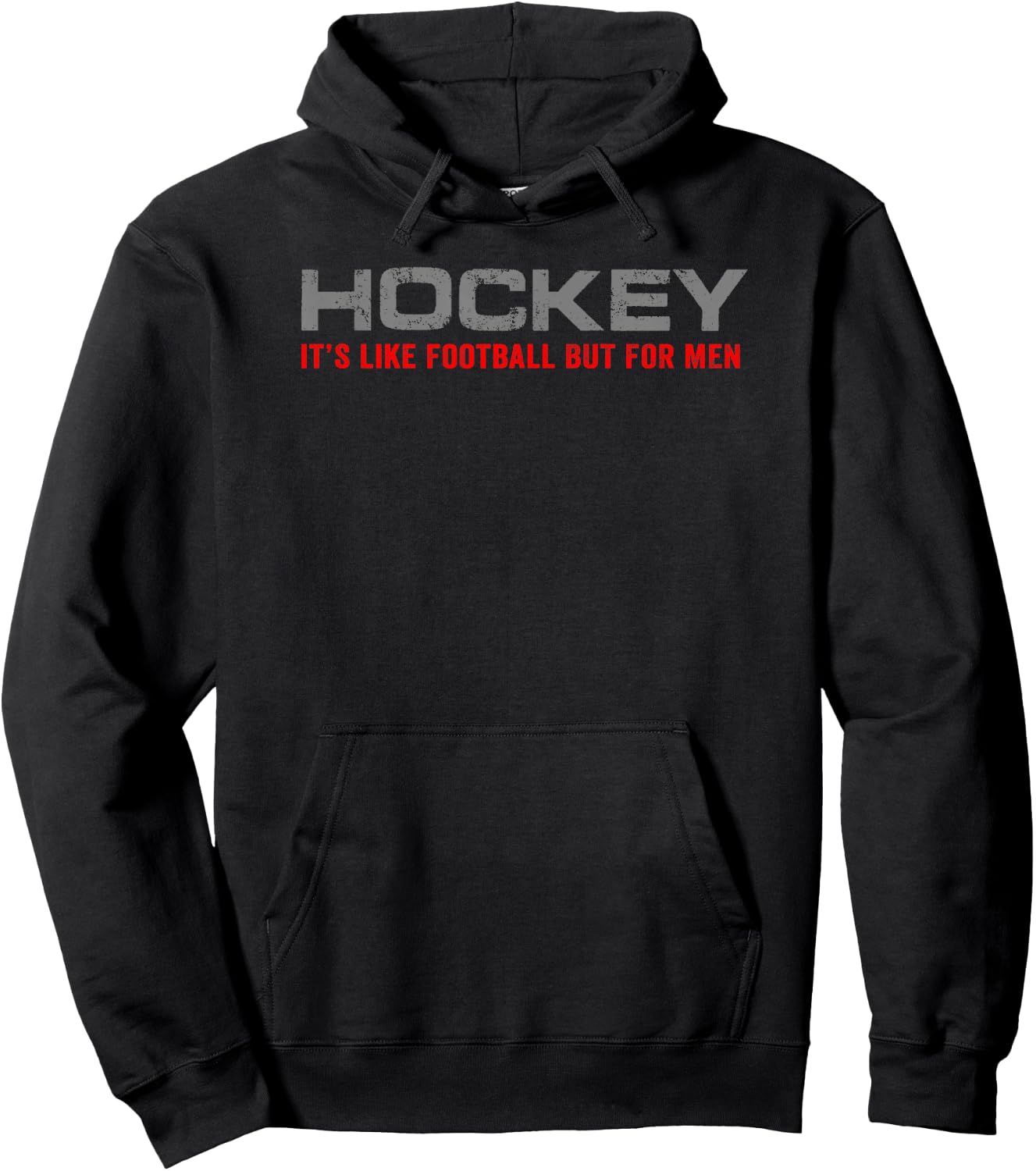 Funny Ice Hockey It's Like Football But sarcastic Hoodie - Hoodie | Black
