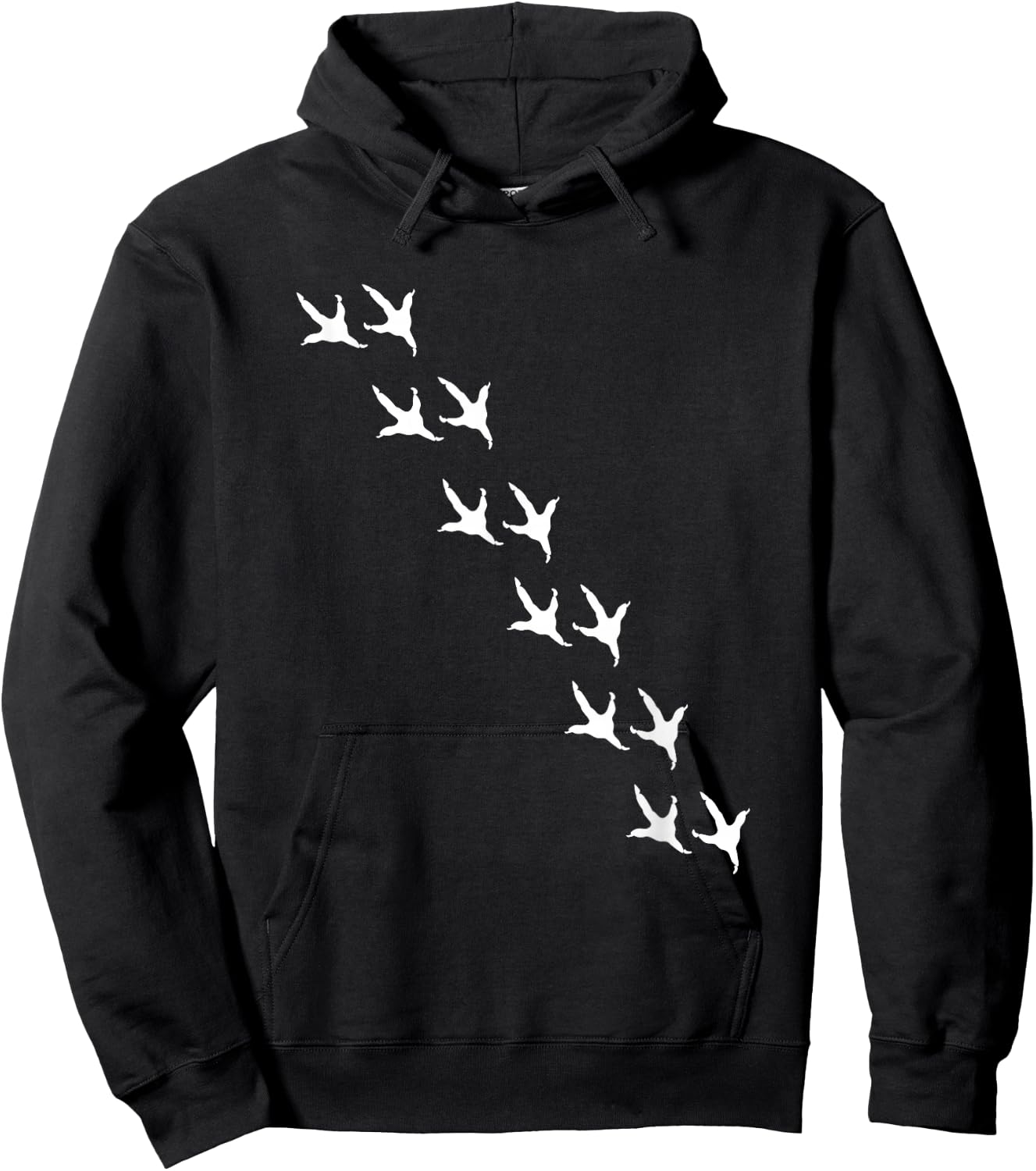 Hen Animal Lover Farm Bird Chicken Footprint Chicken Hoodie - Hoodie | Black