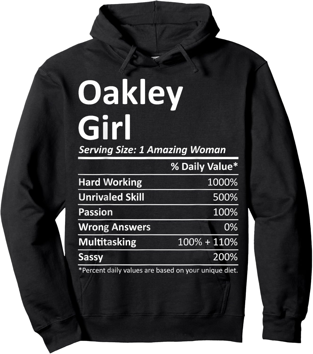 OAKLEY GIRL CA CALIFORNIA Funny City Home Roots USA Gift Hoodie - Hoodie | Black