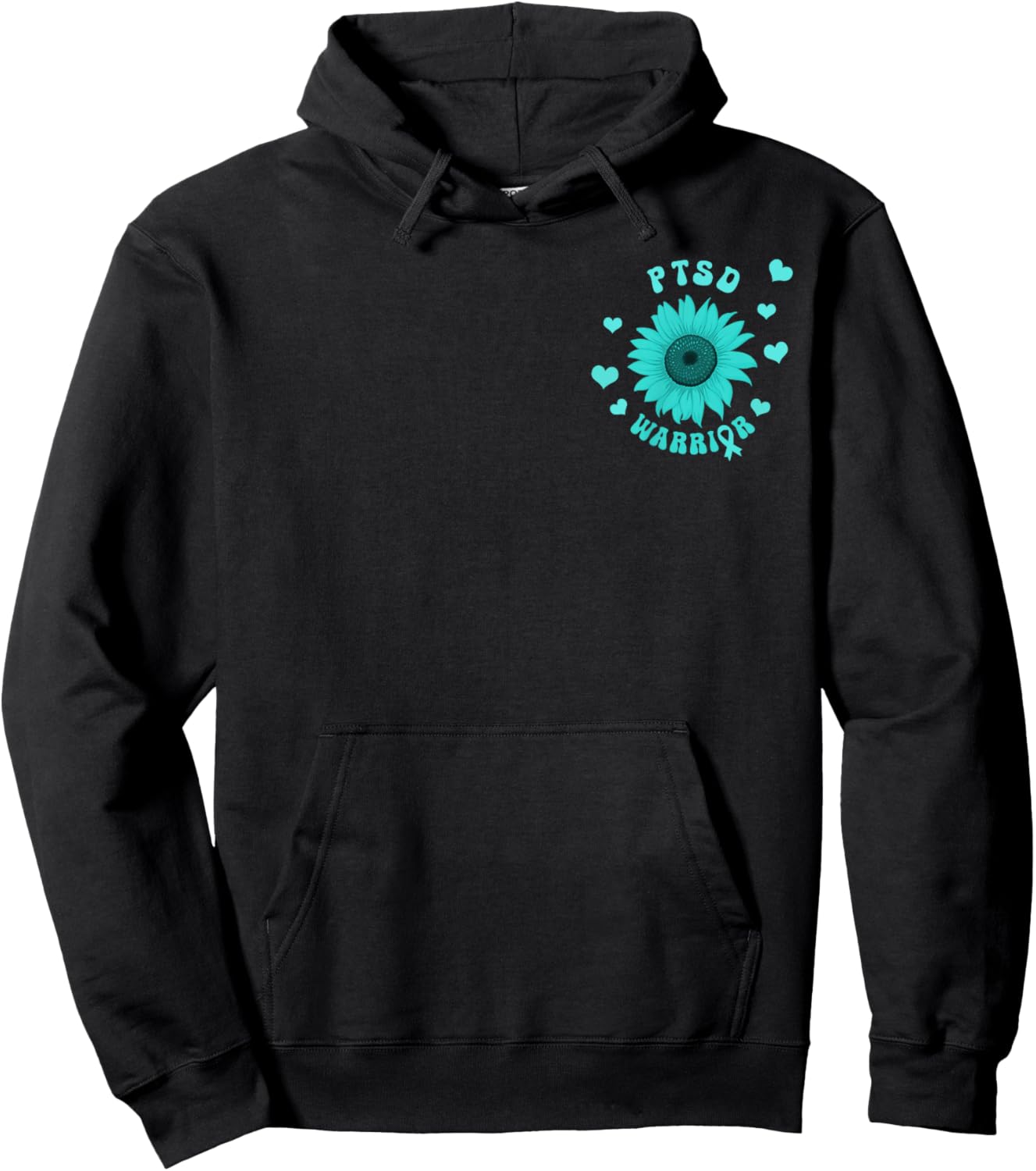 2 Sides PTSD Awareness Being Strong is The Only Choice Back Hoodie - Hoodie | Black