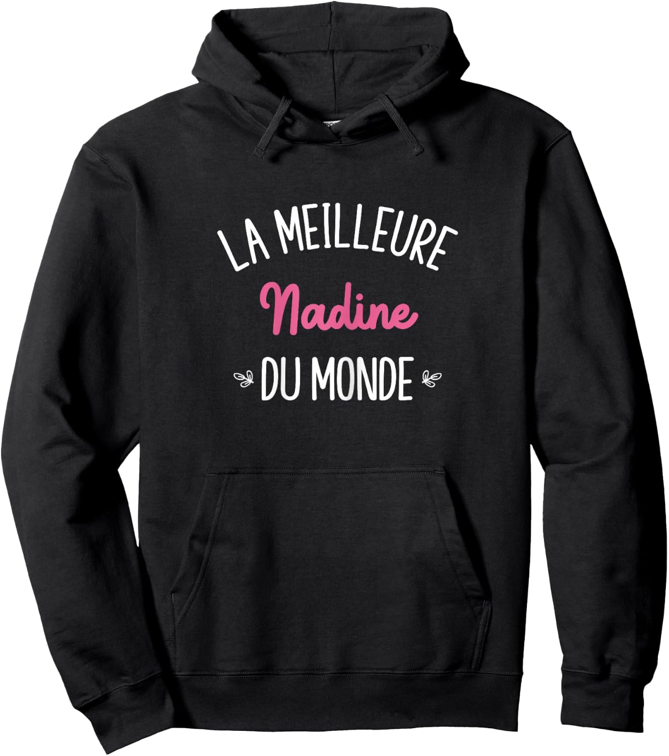 Woman Humor Personalized Gift BFF Name Nadine , Black Hoodie - Hoodie | Black