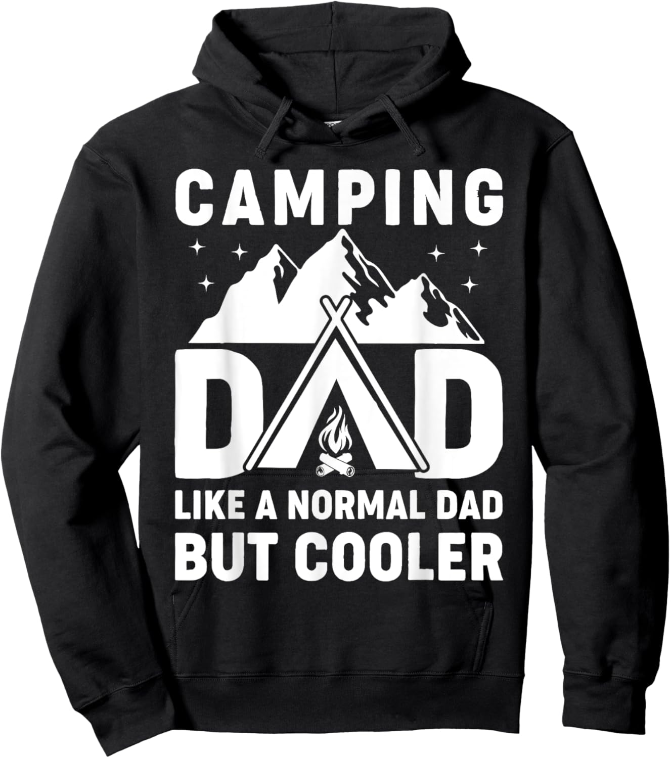 Camping Dad Funny Camper Fathers Day Adventure Dad Hoodie - Hoodie | Black