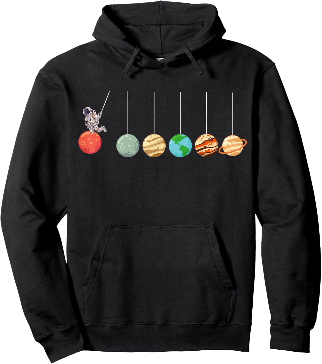Solar System Cradle Funny Astrophysicist Space Enthusiasts Hoodie - Hoodie | Black