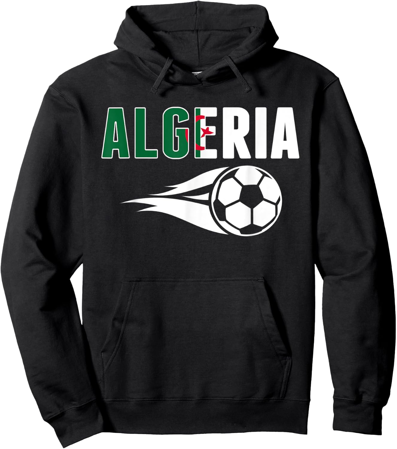Algerien Fußball-Fans Trikot – algerische Flagge Fußballliebhaber Hoodie - Hoodie | Black