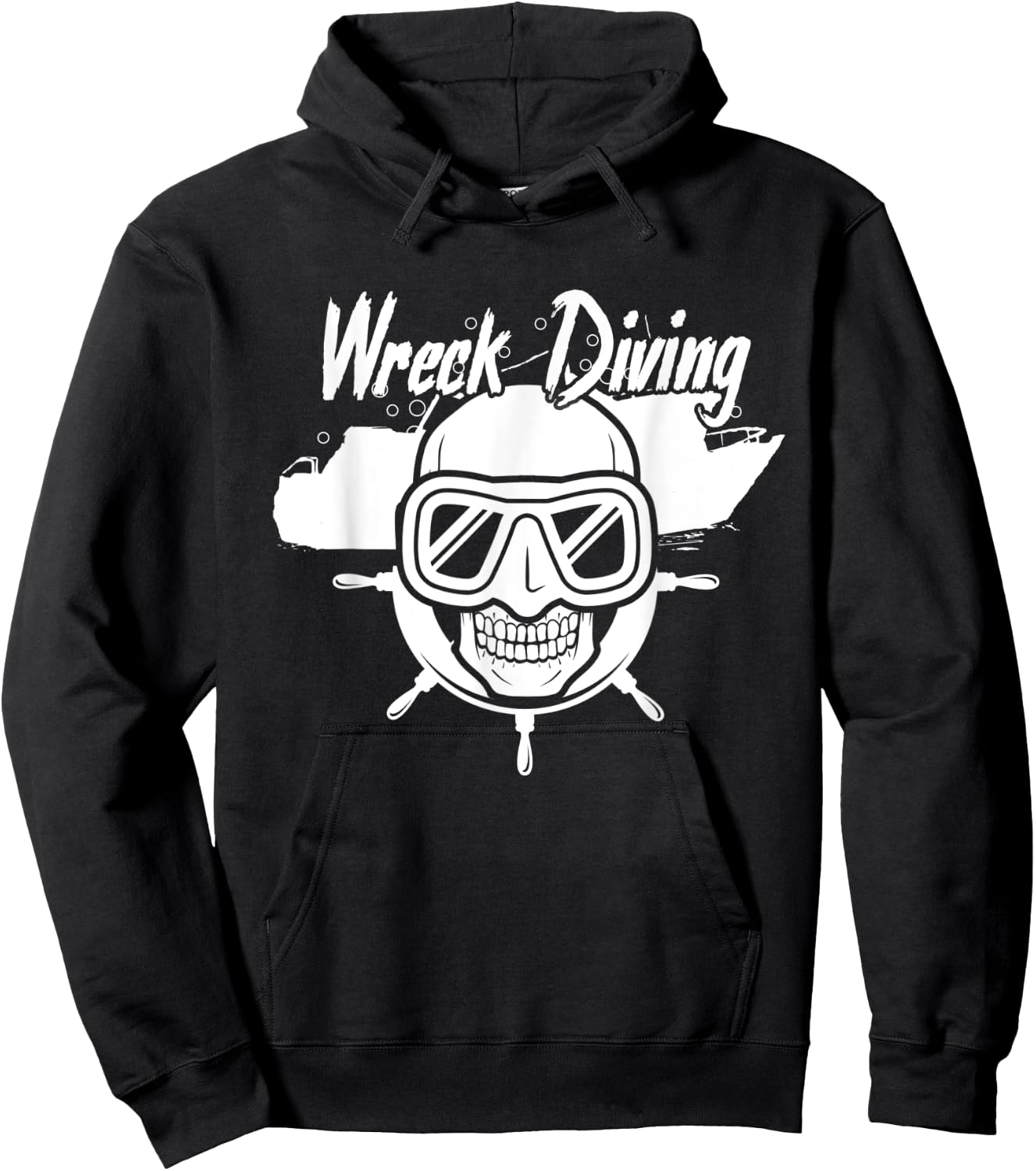 Wreck Diving Ocean Freediving Sea Skull Dive Gift Hoodie - Hoodie | Black