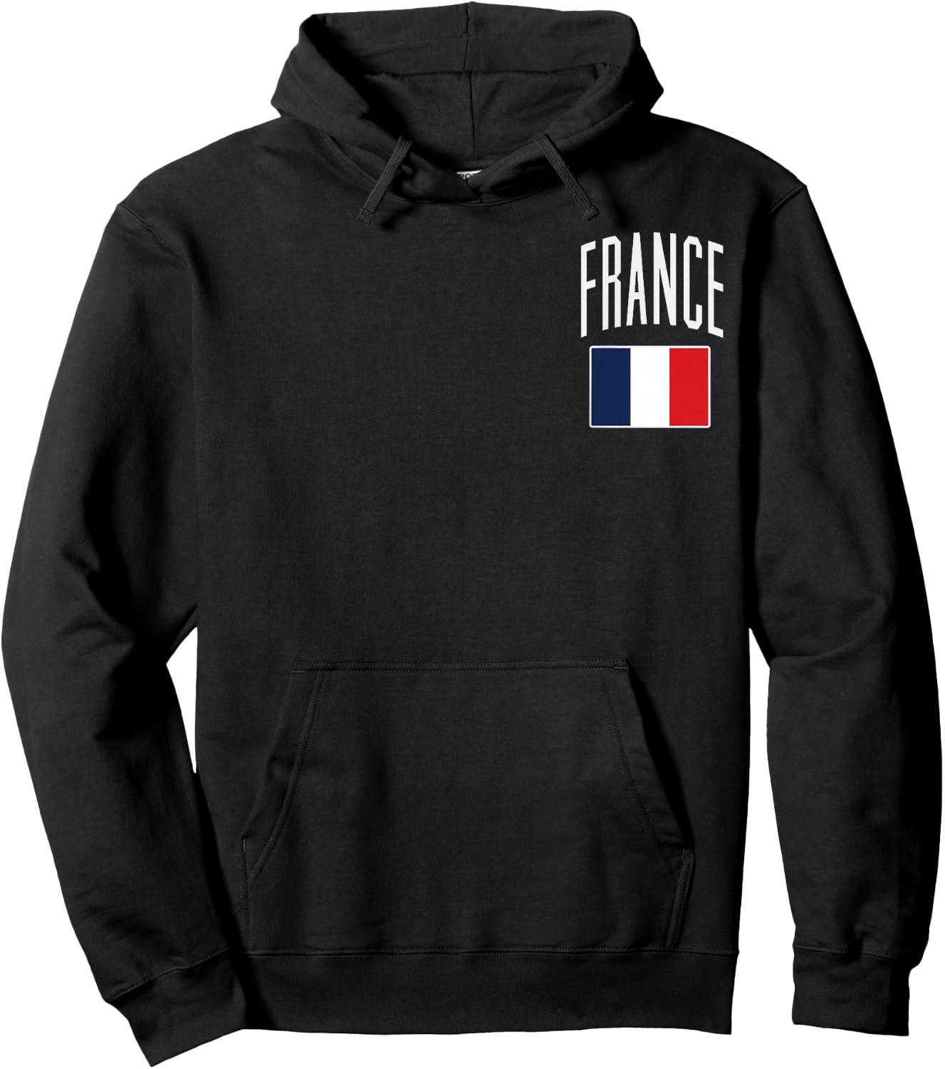 France Flag French Pocket Football Soccer Fan Men Women Kids Hoodie - Hoodie | Black