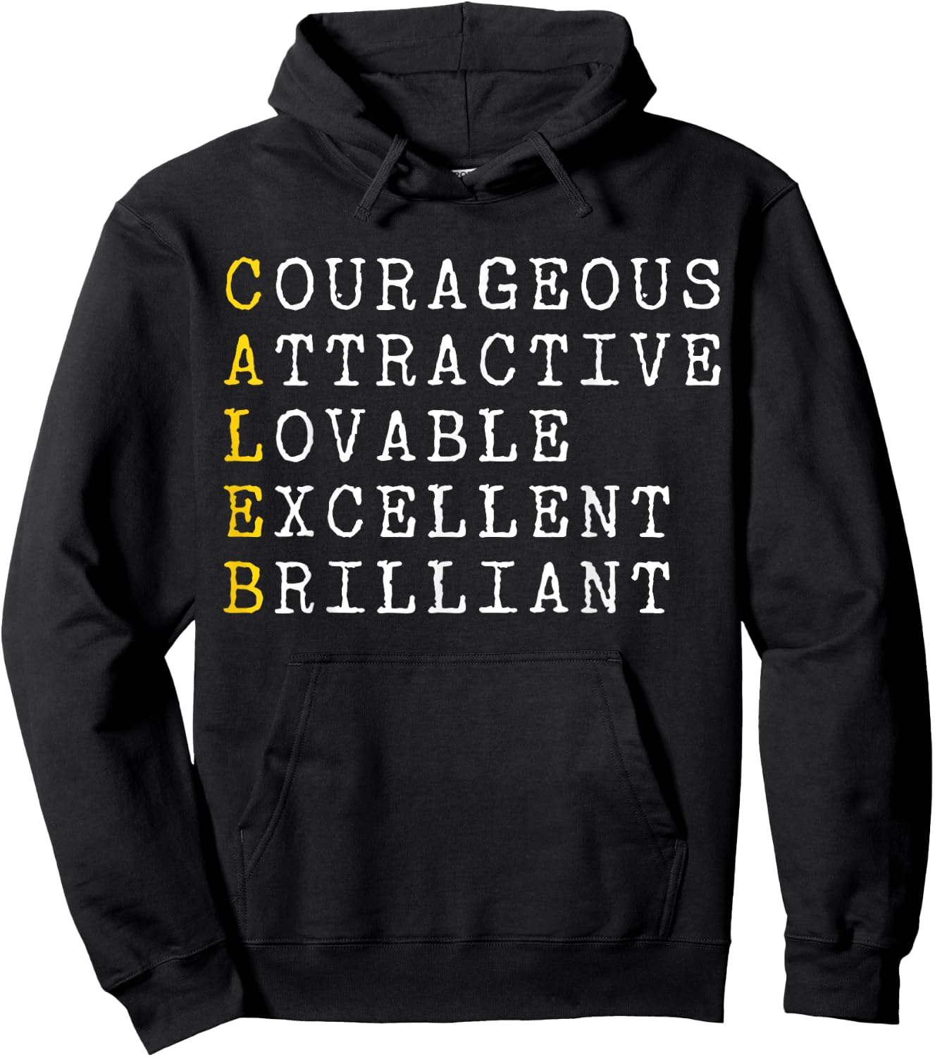 Caleb Personalized, Caleb Name, Boy Man Caleb Hoodie - Hoodie | Black