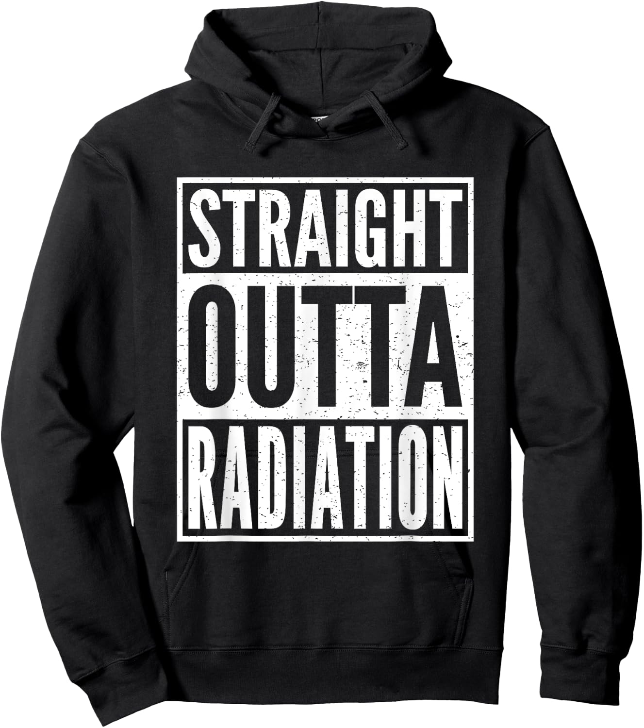 Straight Outta Radiation Cancer Chemotherapy Survivor Gift Hoodie - Hoodie | Black