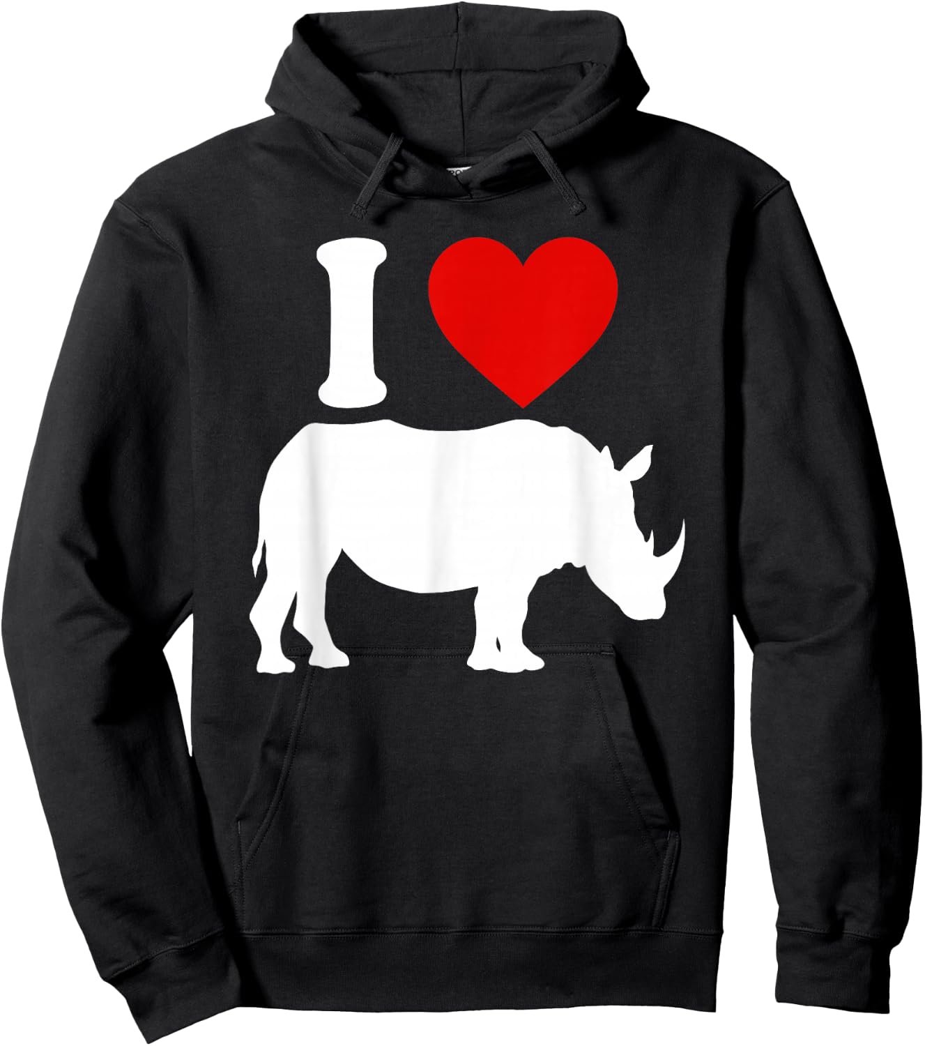 I HEART Rhinos LOVE Rhinoceros Hoodie - Hoodie | Black