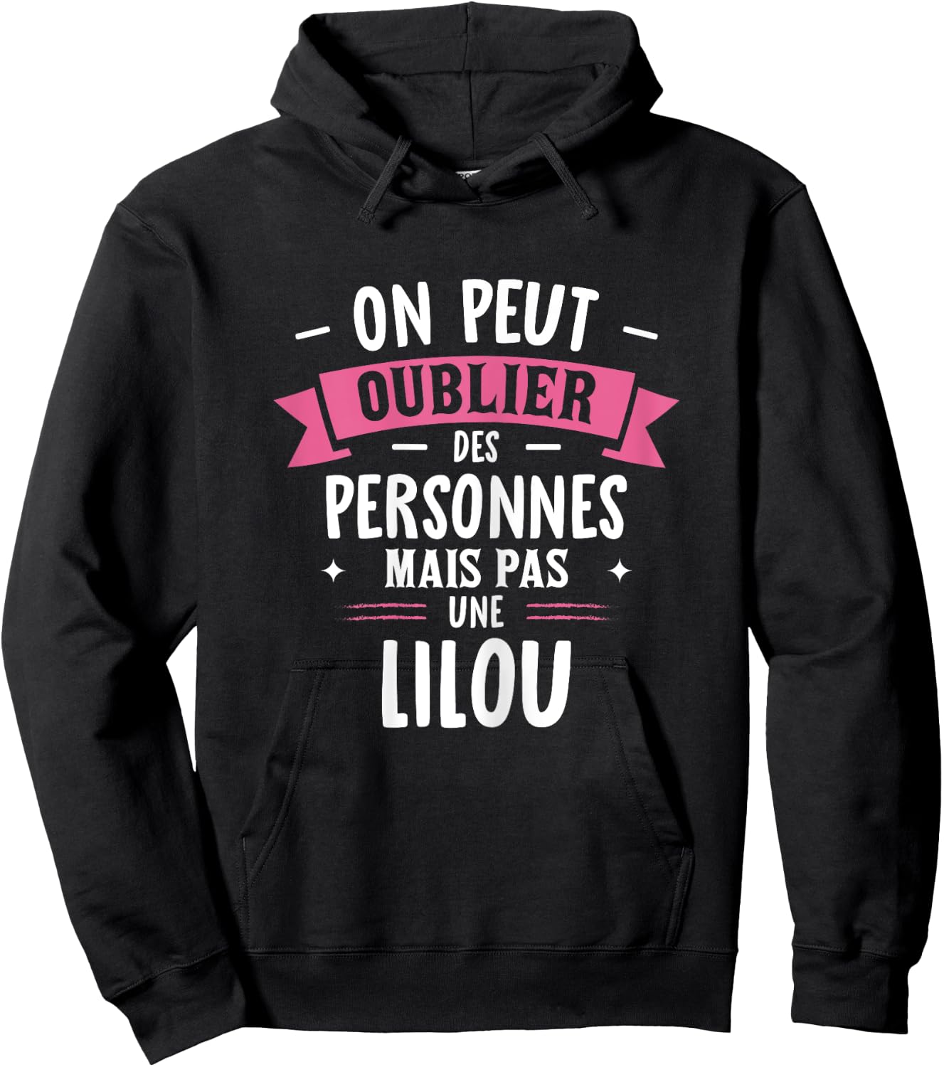 Woman Humour Girlfriend Personalized Gift BFF Name Lilou , Black, Female X-Small Hoodie - Hoodie | Black