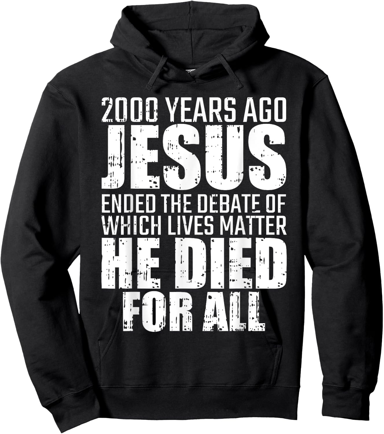 2000 Years Ago Jesus Ended The Debate Christmas Christian Hoodie - Hoodie | Black