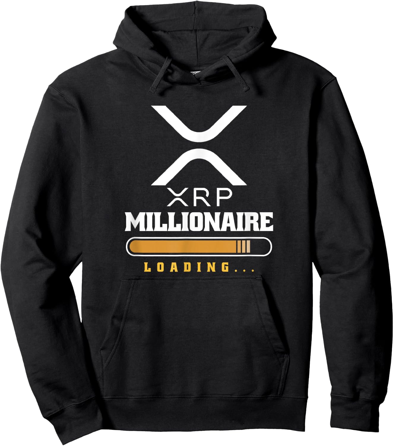 XRP Crypto Millionaire lädt lustiges Kryptowährung - , Schwarz, Kurzarm, S, Klassisch, Polyester 100% Hoodie - Hoodie | Black