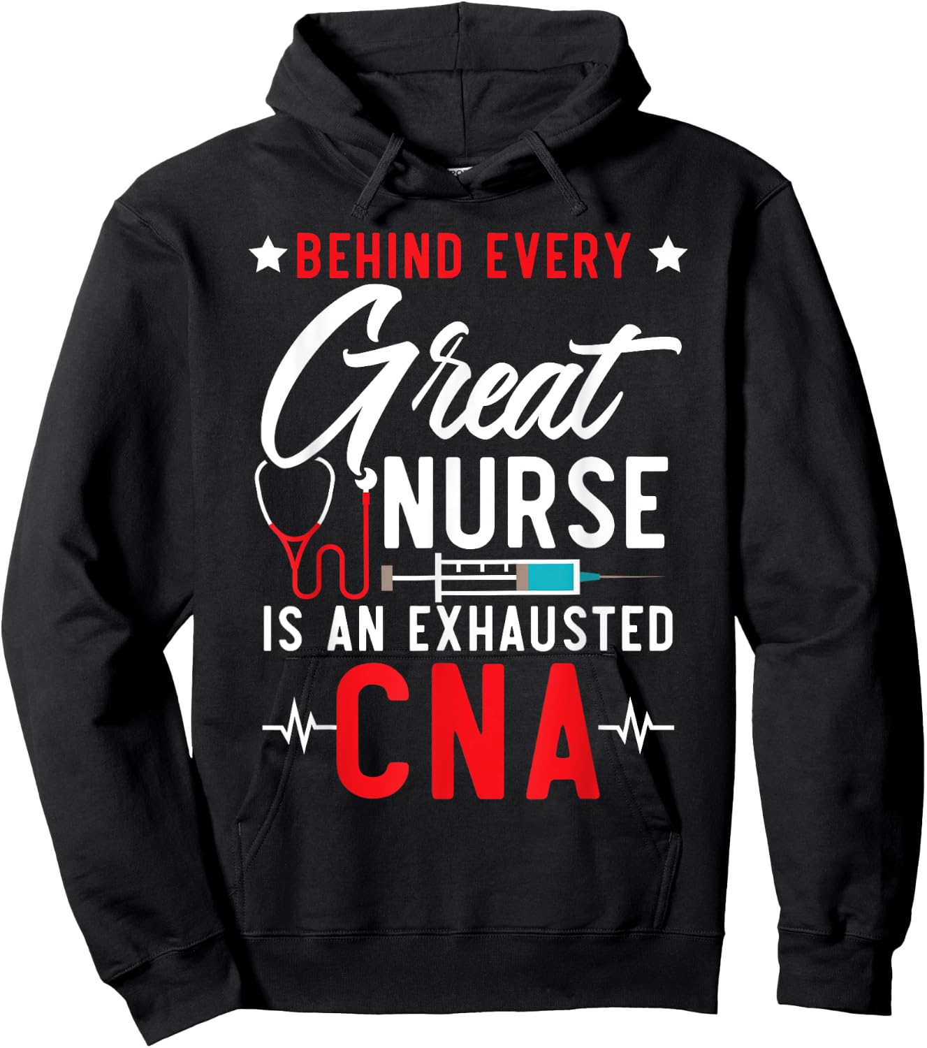 Certified Nursing Assistant CNA SteMi Apparel Black -Adults Modern Nurse Small Hoodie - Hoodie | Black