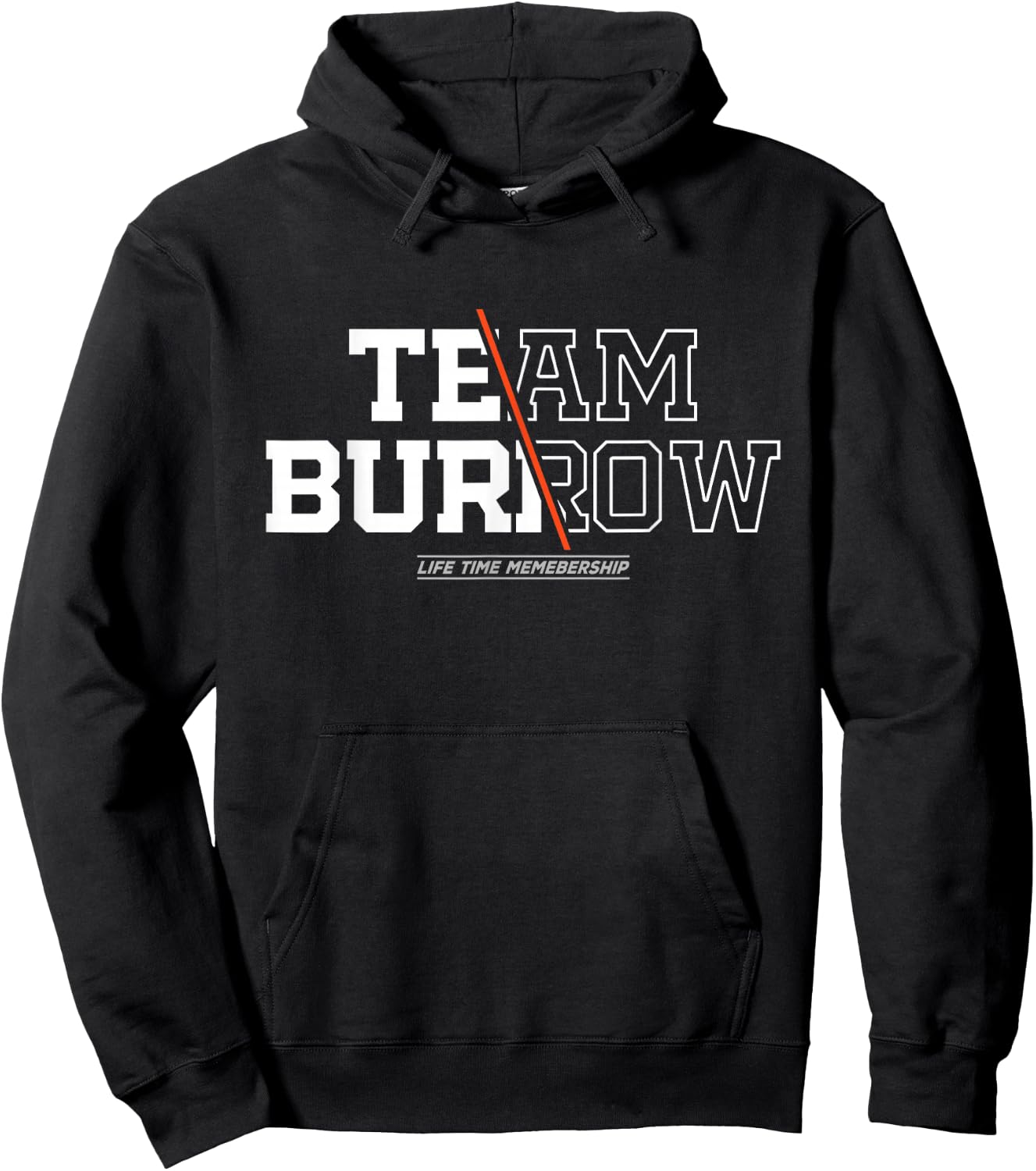 Team Burrow - Proud Surname, Last Name - Team Burrow , black Hoodie - Hoodie | Black