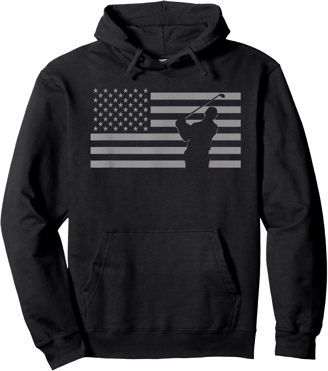 American Flag Golf Girls Kids Men Hoodie - Hoodie | Black