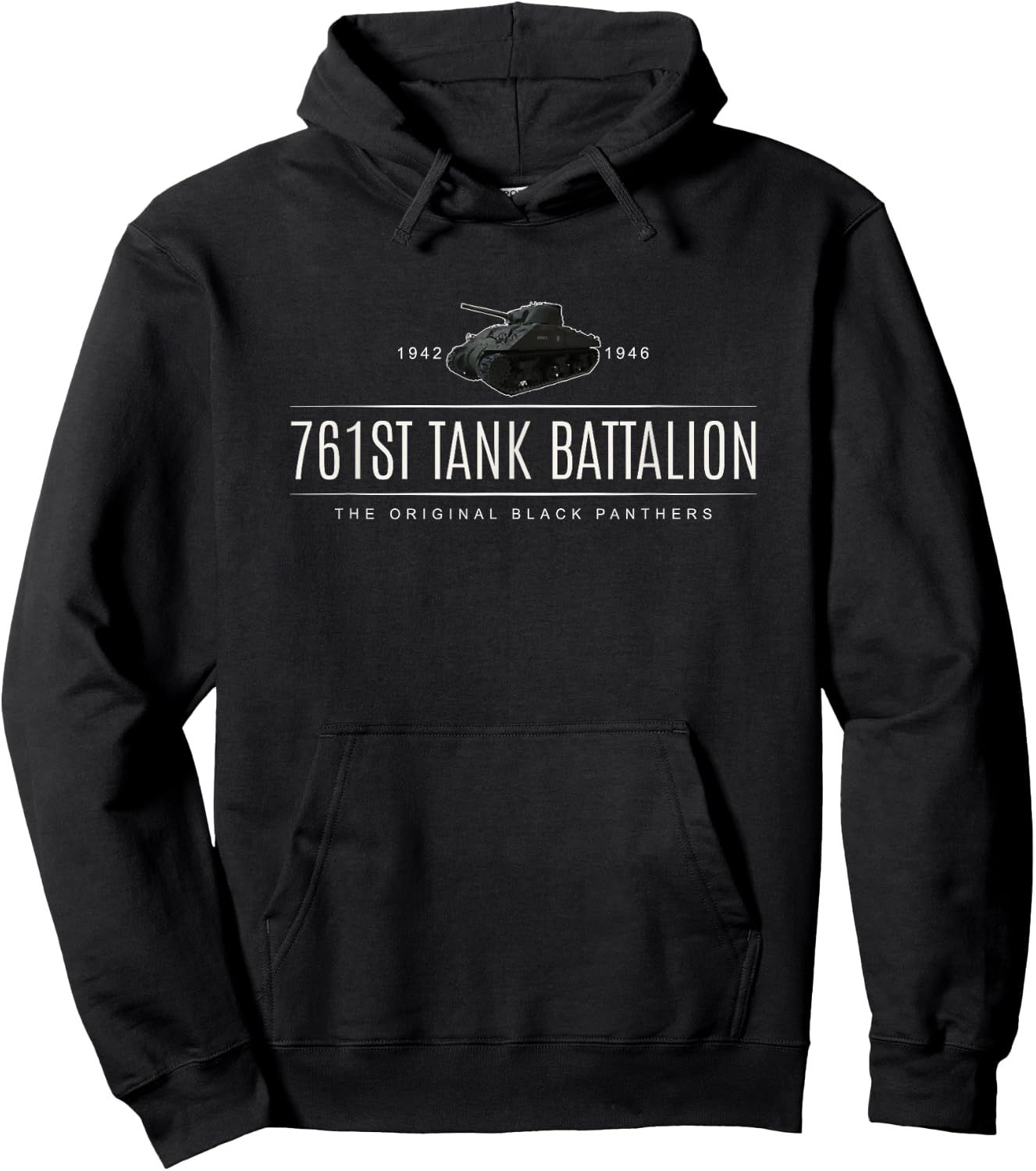 761st Tank Battalion Emblem - Black Panthers WW2 Legacy Hoodie - Hoodie | Black