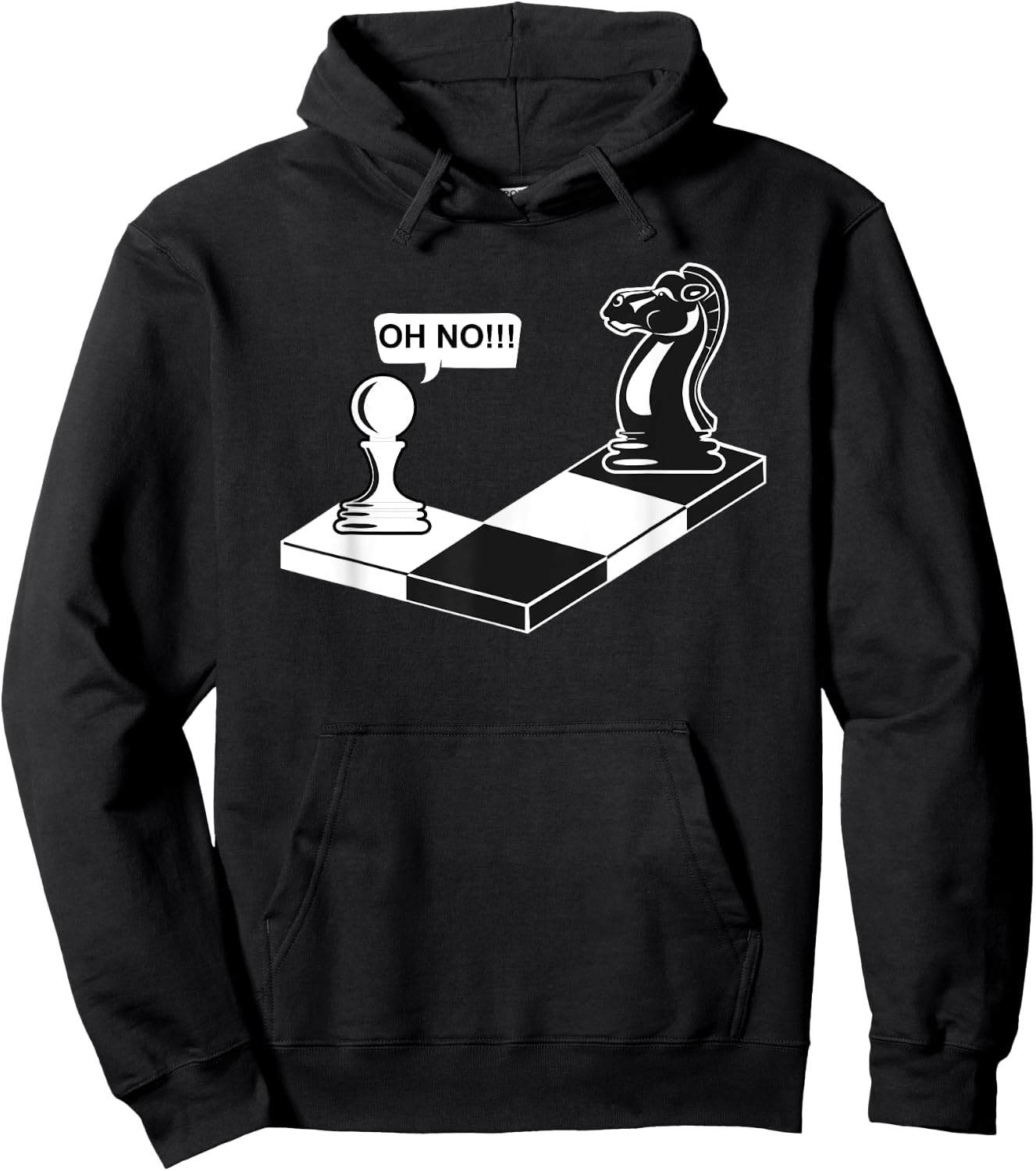 Funny Chess Move Knight To Pawn Hoodie - Hoodie | Black