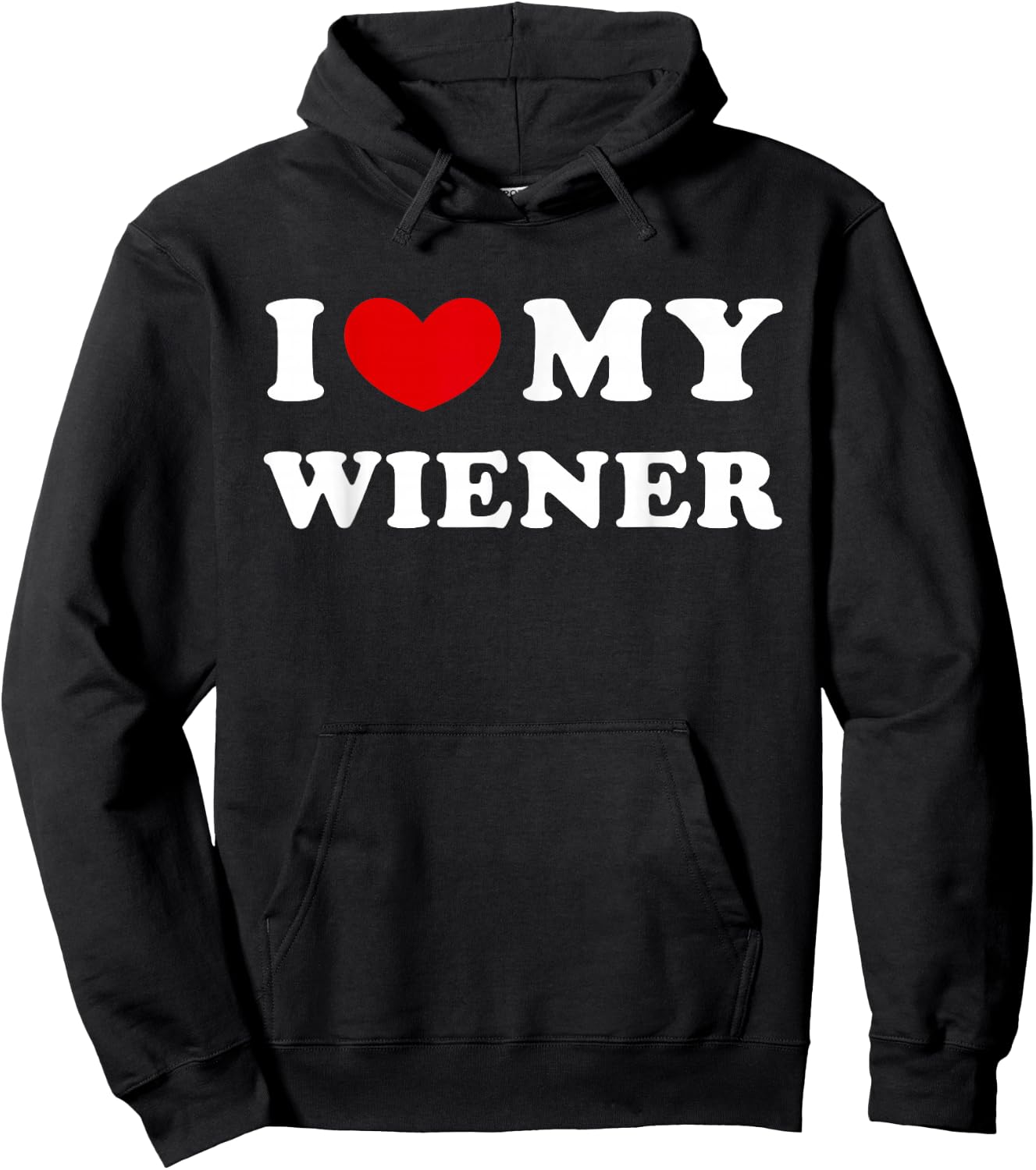 I Love My Wiener, I Heart My Wiener Hoodie - Hoodie | Black