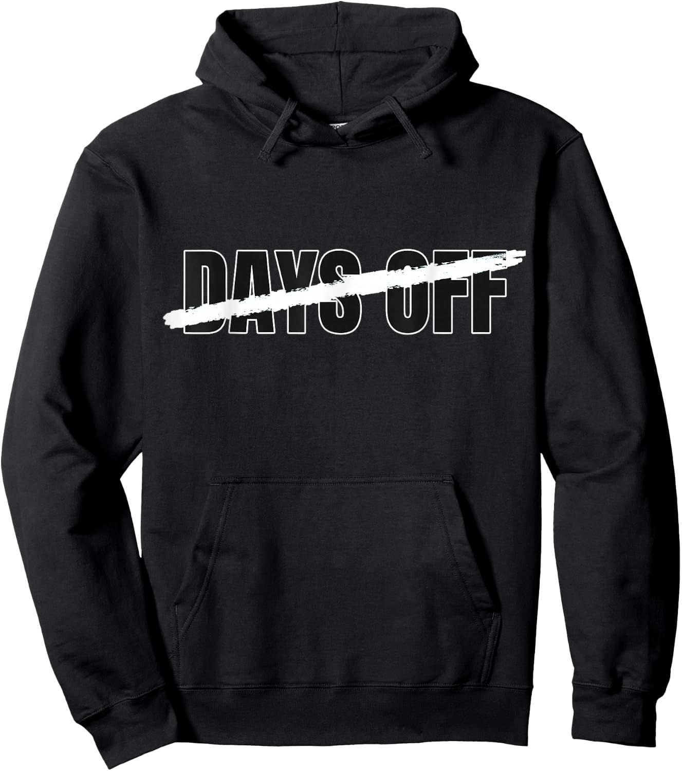 Black 0 No Day's Off Black on Black Graphic Hoodie - Hoodie | Black