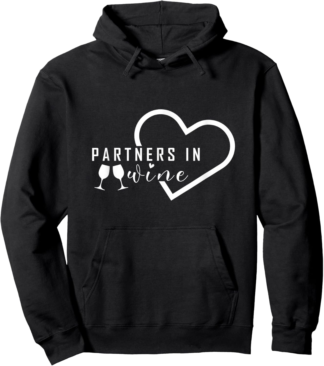 Partners In Wine | Cool Wine Drinkers Wine Lovers Drinking Hoodie - Hoodie | Black