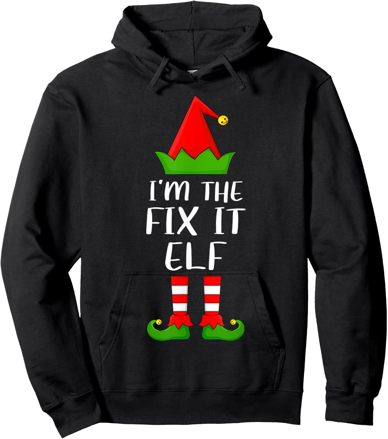 Funny Matching Family I'm The Fix It Elf Christmas Hoodie - Hoodie | Black