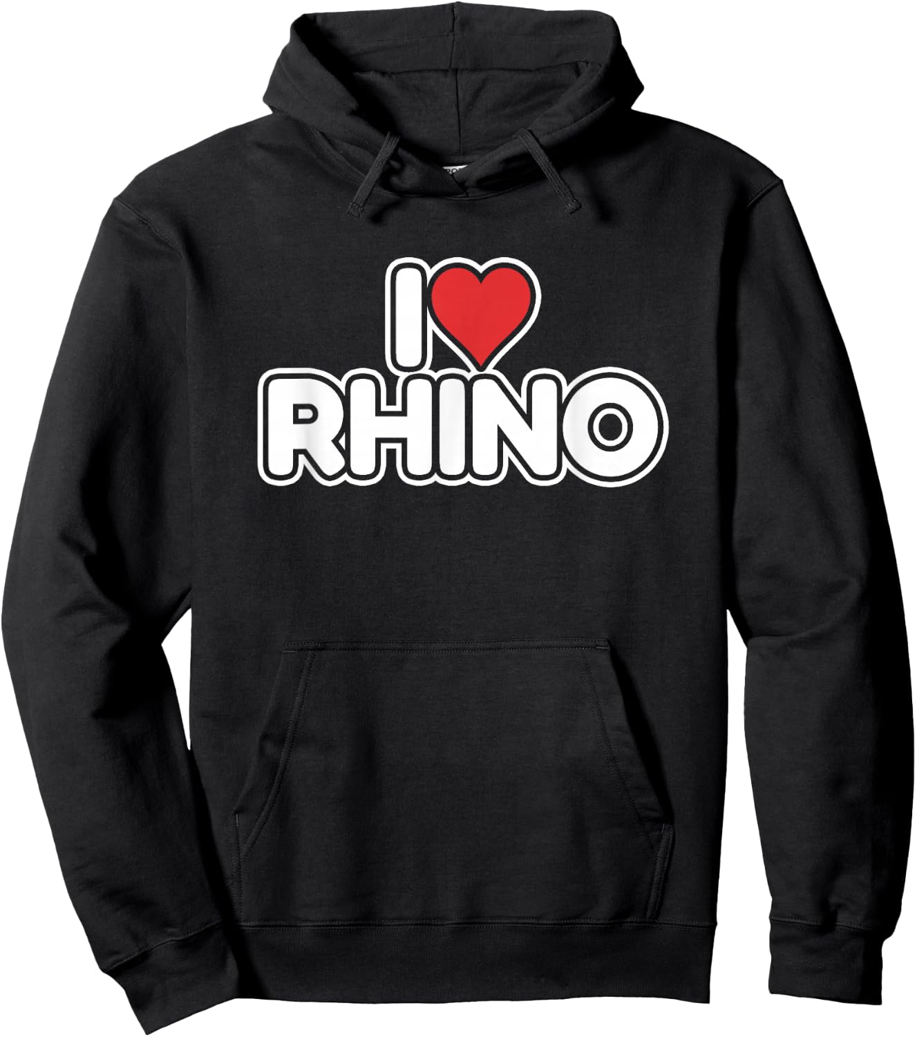I Love Rhino Hoodie - Hoodie | Black