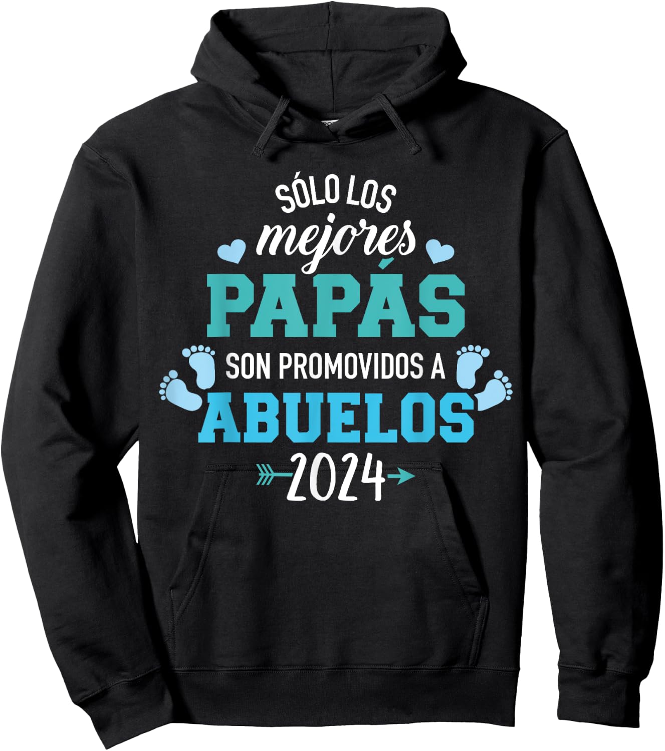 Sólo los mejores papás son promovidos a abuelos 2024 Hoodie - Hoodie | Black