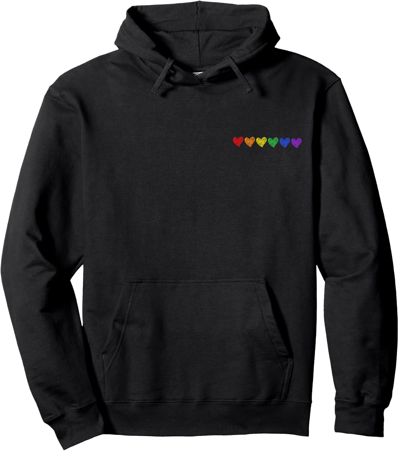 Winzige Regenbogenherzen subtile Pride Month Flagge LGBT Gay Rights Hoodie - Hoodie | Black