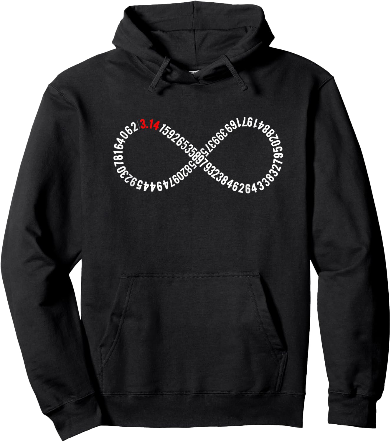 Infinity Digits of Pi XL Asphalt Hoodie - Hoodie | Black