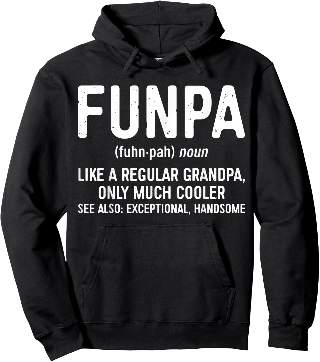 Funpa Definition Shirt Like A Regular Grandpa Only Cooler Hoodie - Hoodie | Black