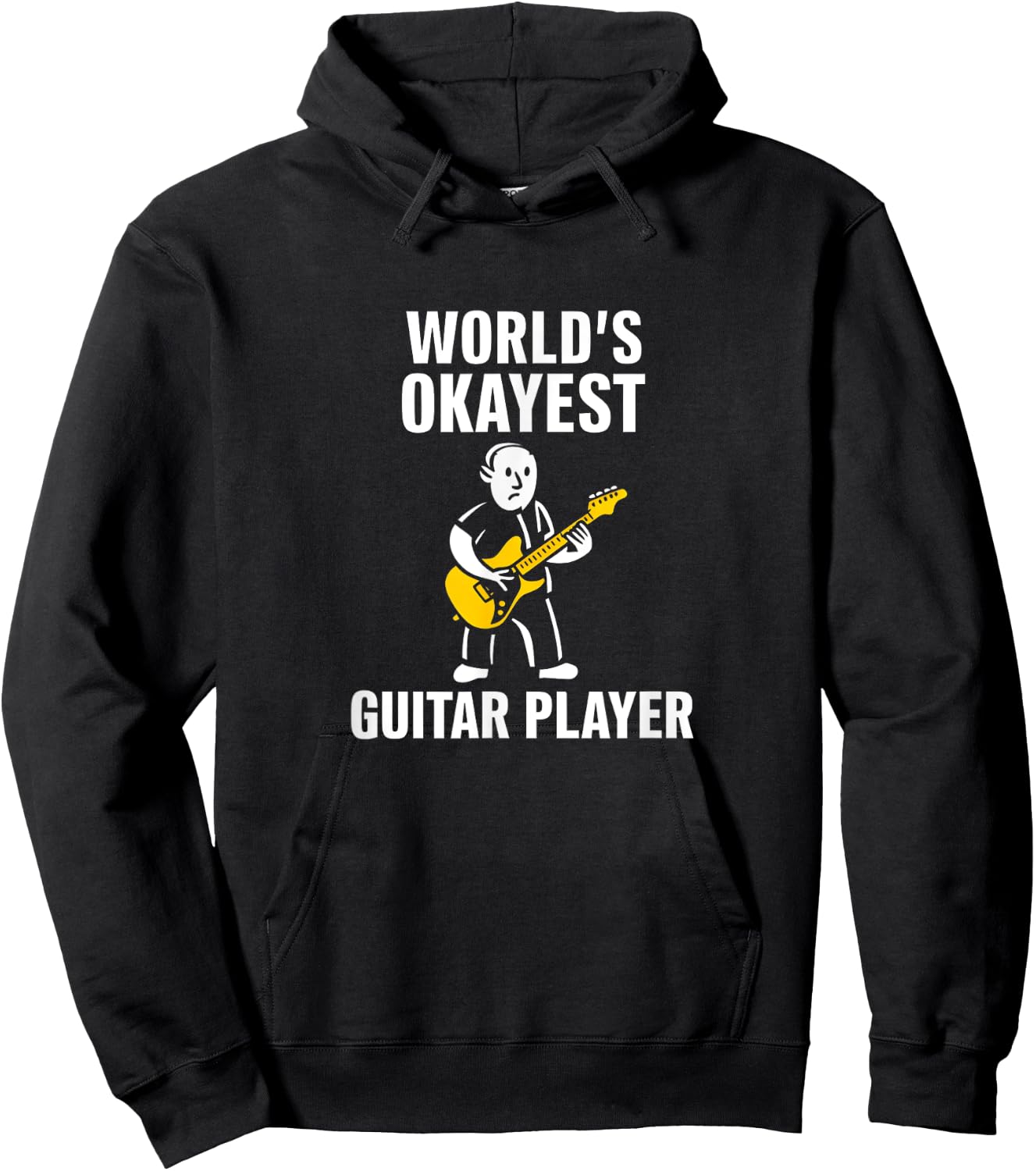 Worlds Okayest Guitar Player Funny Product Hoodie - Hoodie | Black