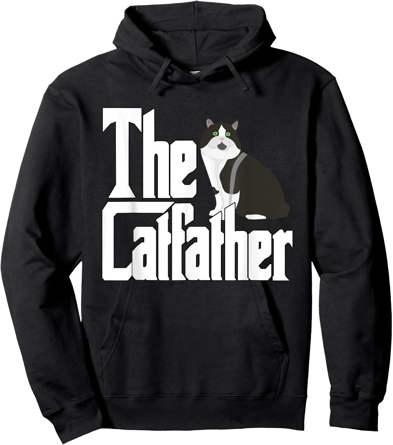 The Catfather Cat Father Mafia Whiskers Male Daddy Hoodie - Hoodie | Black