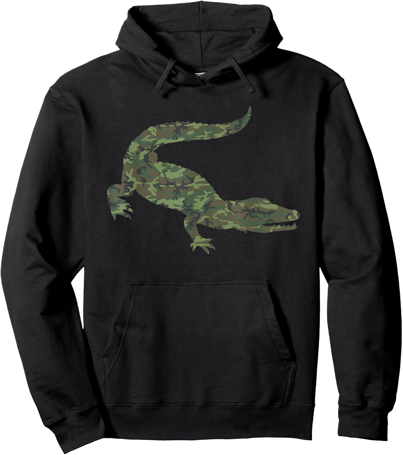 Military Alligator Camo Print US Crocodile Veteran Men Gift Hoodie - Hoodie | Black