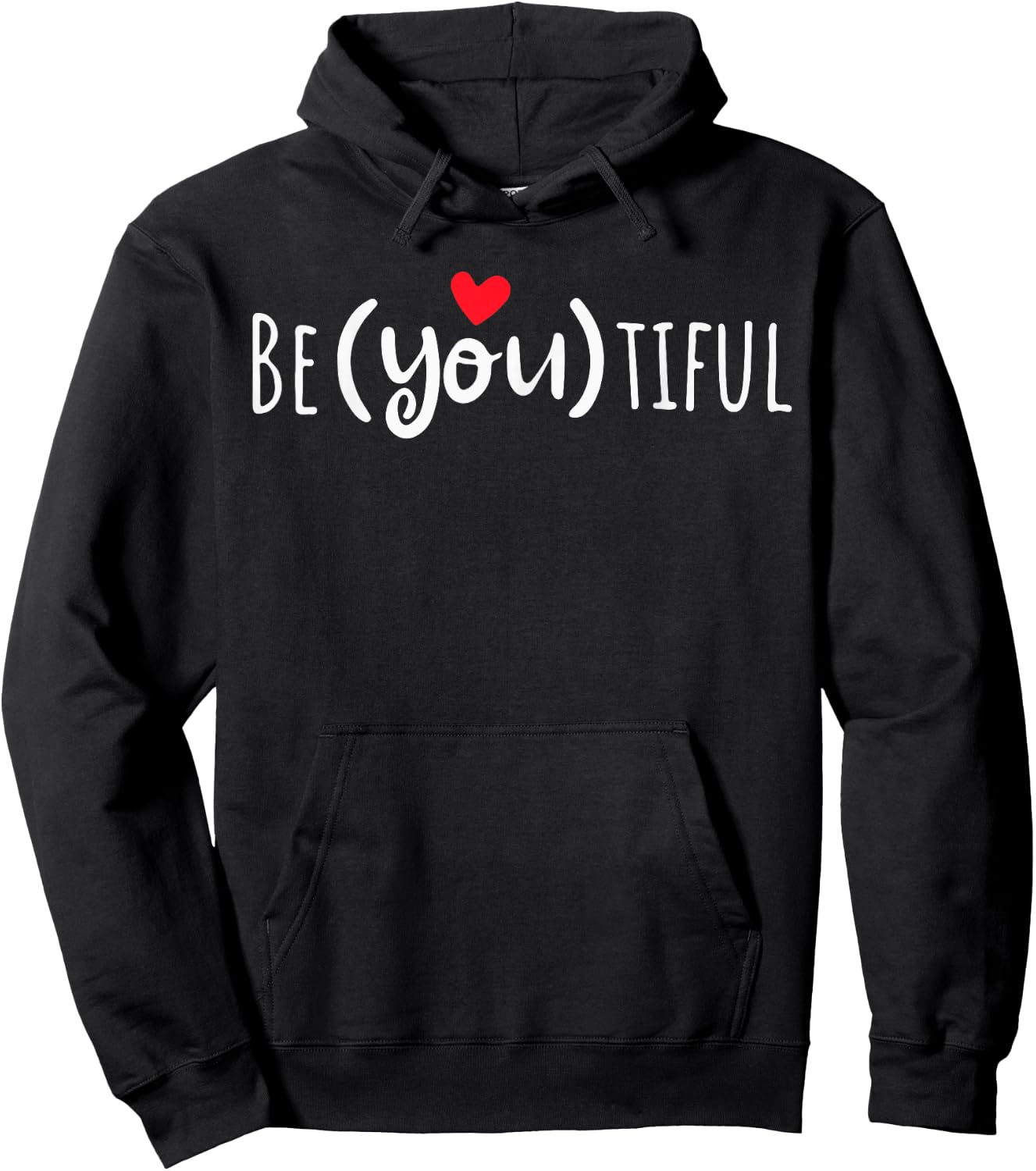 Be You Be Beautiful Be Yourself Be U Tiful With Heart Hoodie - Hoodie | Black