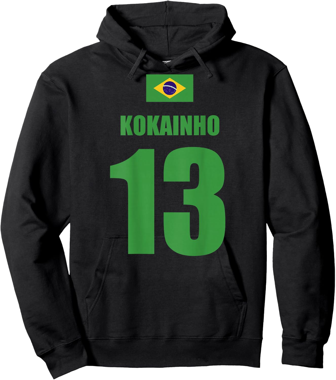 Kokainho 13 Sauftrikot Brasilien Namen Fußball Partyurlaub Hoodie - Hoodie | Black