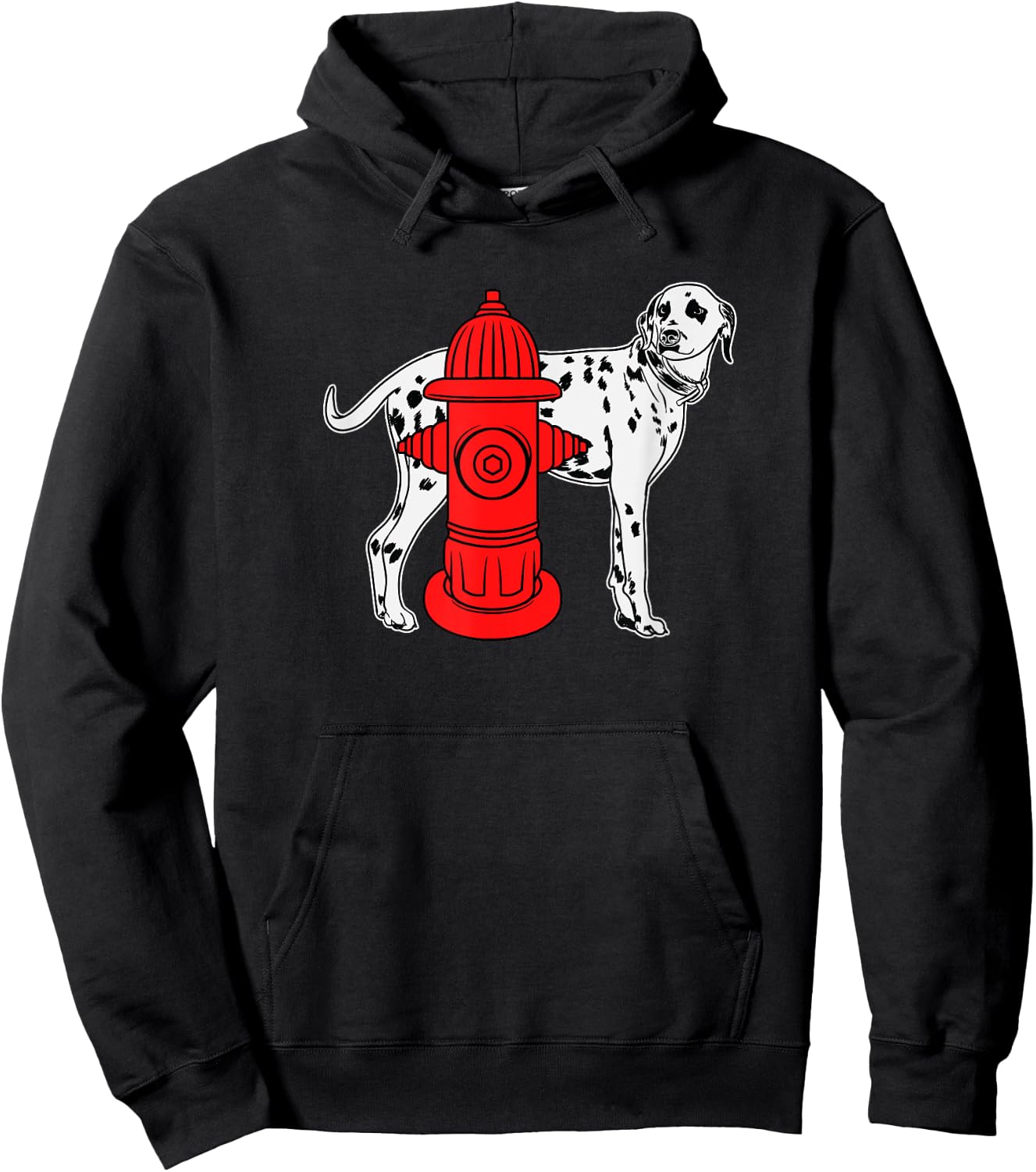 Fire Hydrant Shirt For Firefighters Dalmation Dog Mascot Women Girls Kids Hoodie - Hoodie | Black