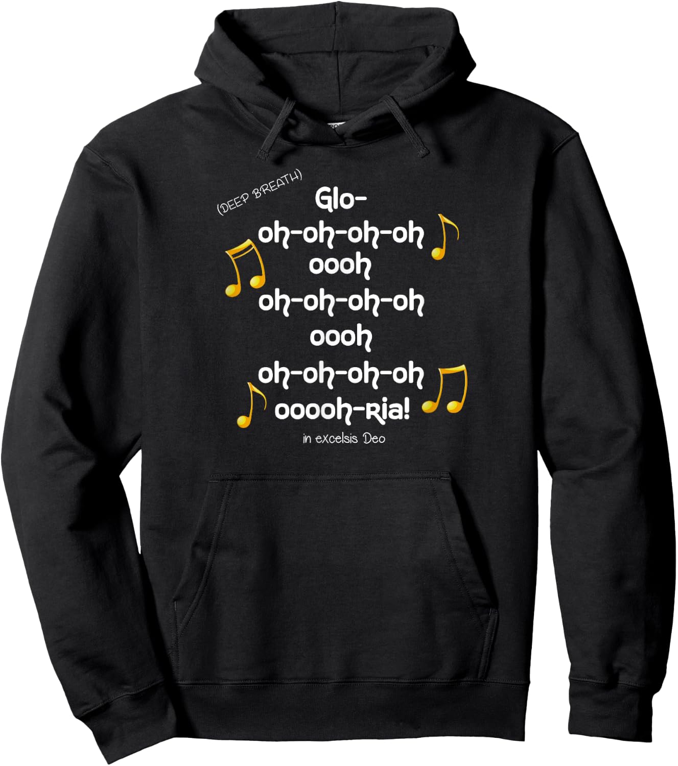 Gloria Angels We Have Heard on High Xmas Song T Shirt Hoodie - Hoodie | Black