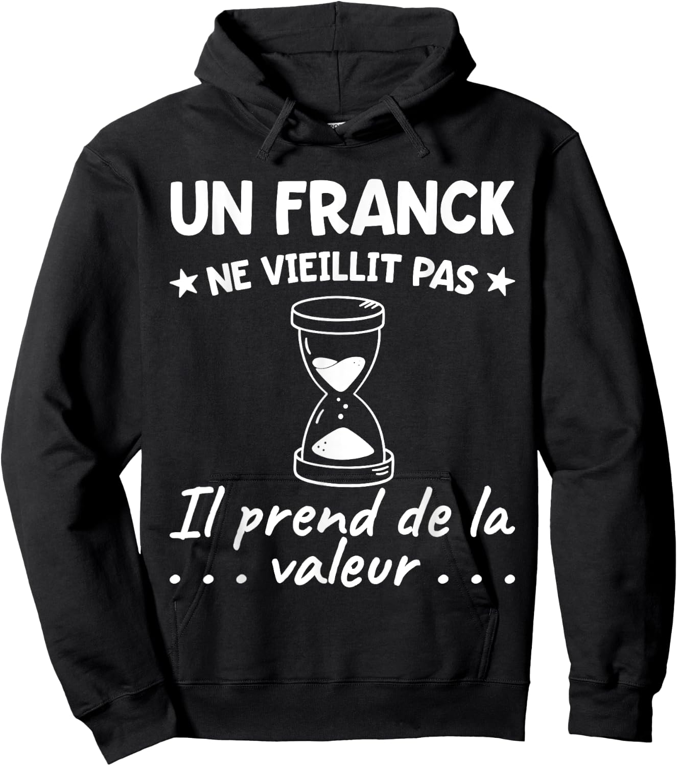 Franck Value | Birthday Funny Funny Dad Father Name , Black, S Hoodie - Hoodie | Black