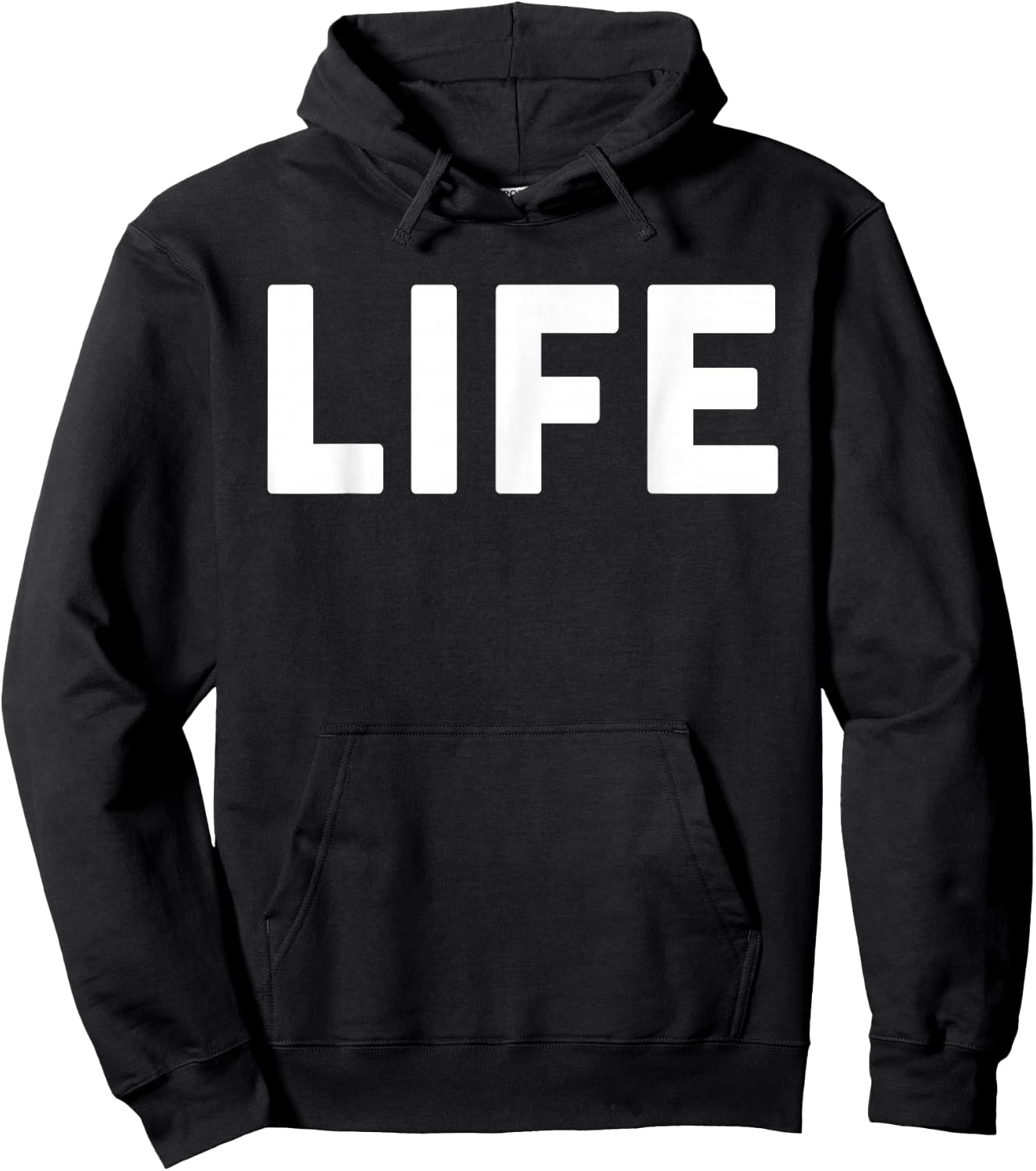 Shirt that says Life Shirt The word Life Hoodie - Hoodie | Black