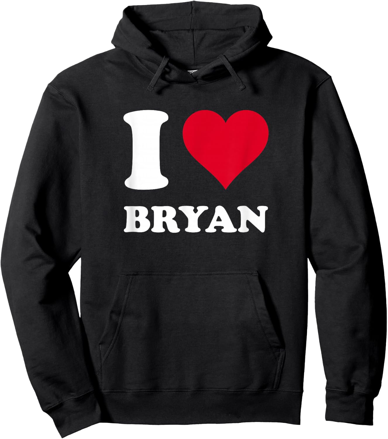 Red Heart I Love Bryan , Black, S Hoodie - Hoodie | Black