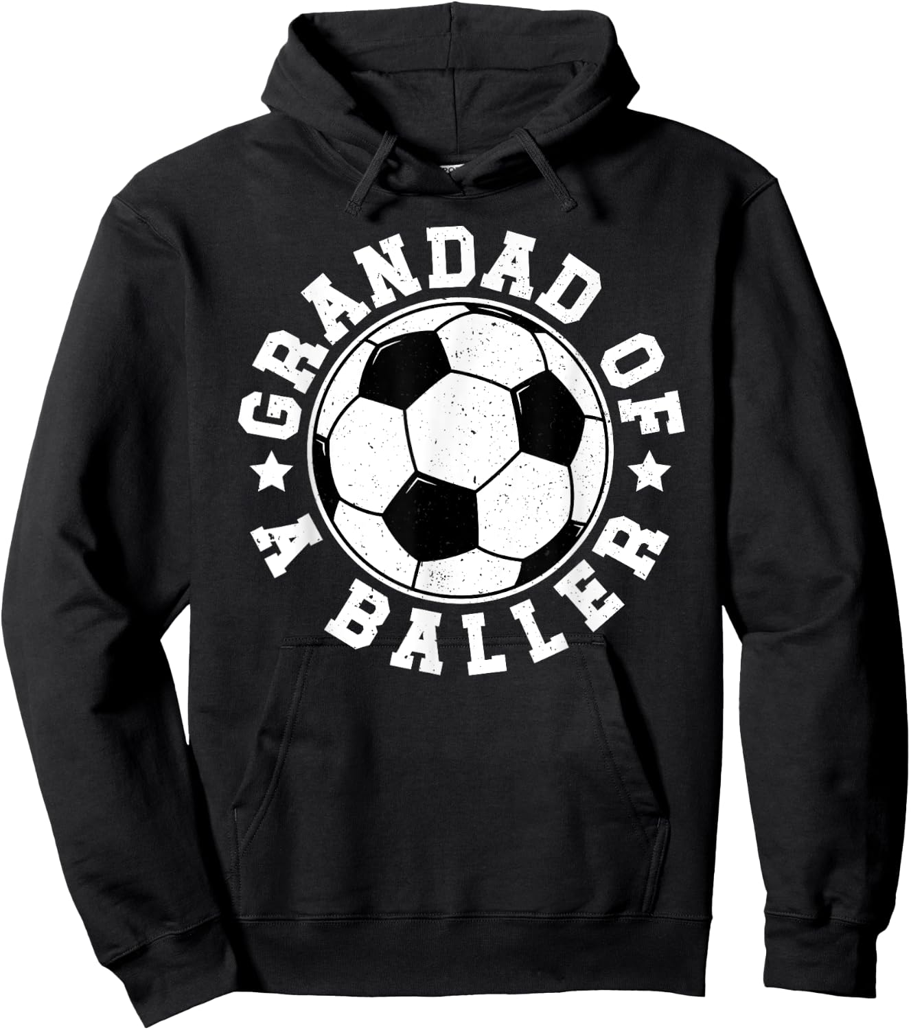 Grandad Of A Baller Soccer Grandad Soccer Player Grandad Hoodie - Hoodie | Black