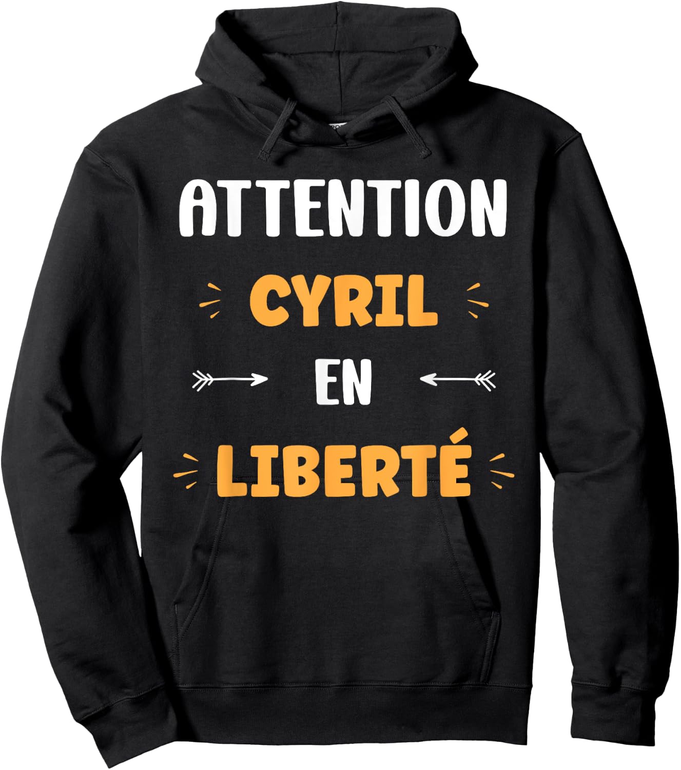 Caution Cyril in Freedom Name Quote Funny Cyril , Black, S Hoodie - Hoodie | Black