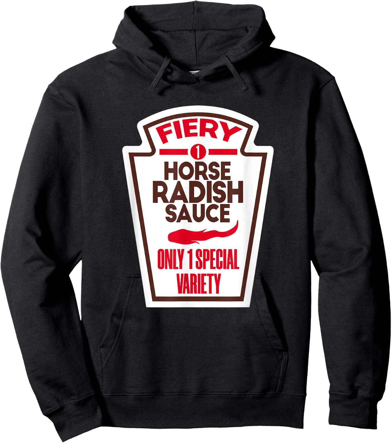 Funny Horseradish Sauce Halloween Costume Man Woman Hoodie - Hoodie | Black