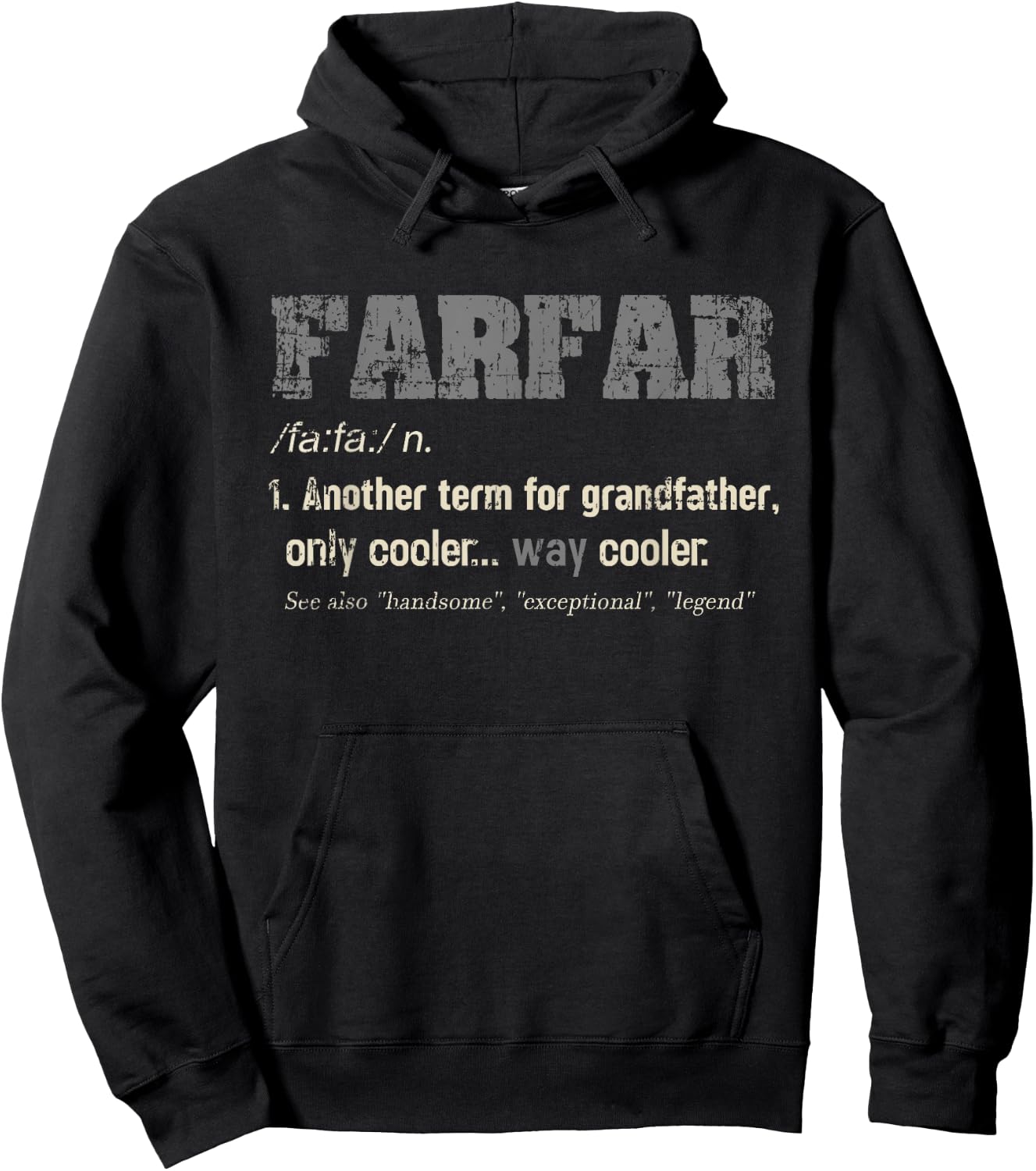 Swedish Farfar Funny Definition Grandpa Gift Hoodie - Hoodie | Black