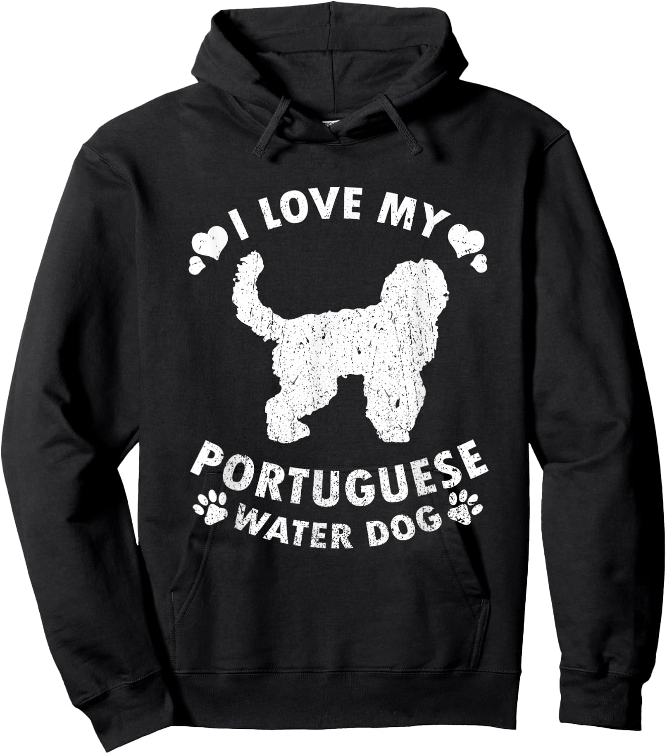 Portuguese Water Dog I Love My Portuguese Water Dog Men Women Kids Hoodie - Hoodie | Black