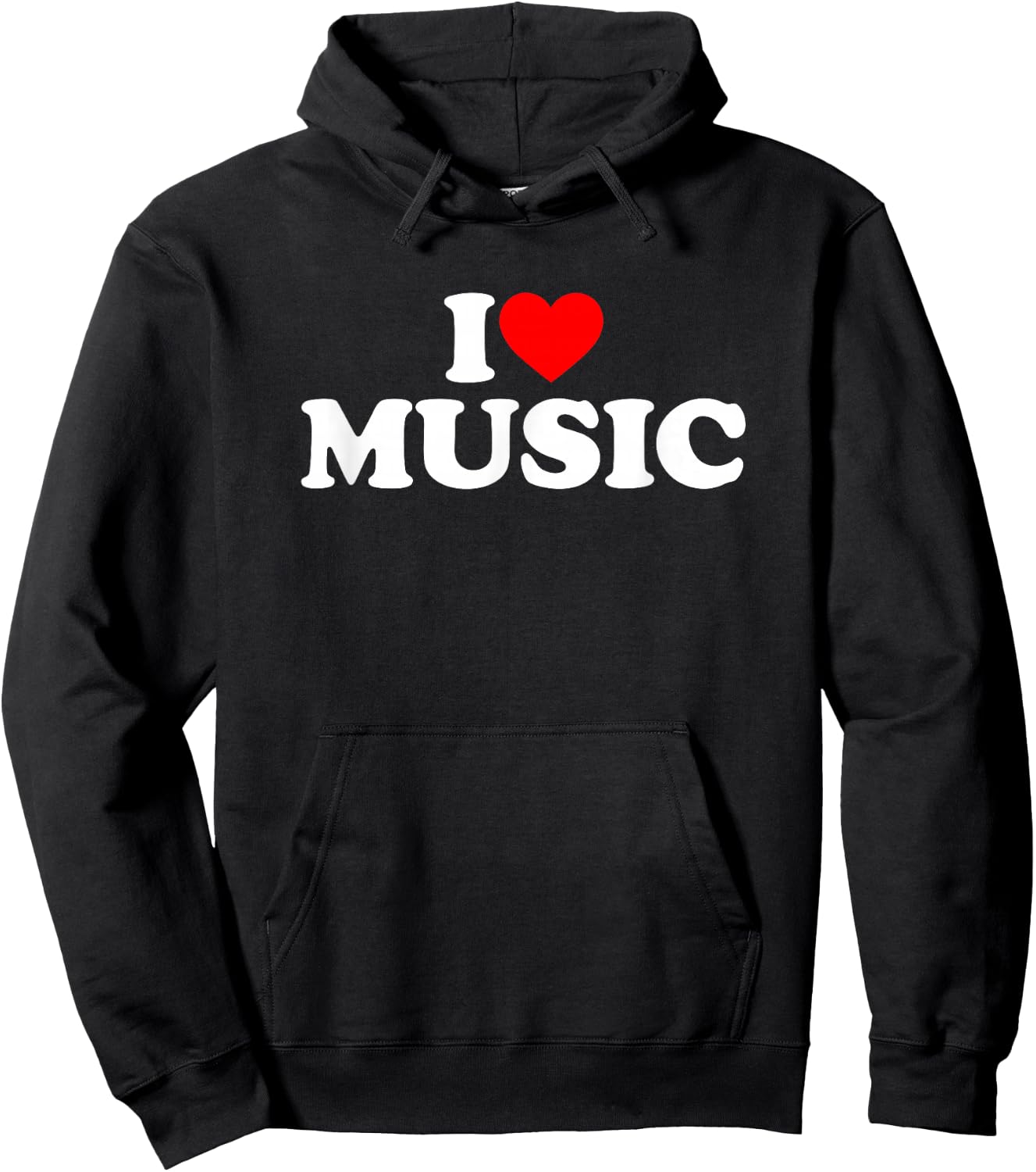 I Love Music Shirt Music Lover Shirt I Heart Music Hoodie - Hoodie | Black